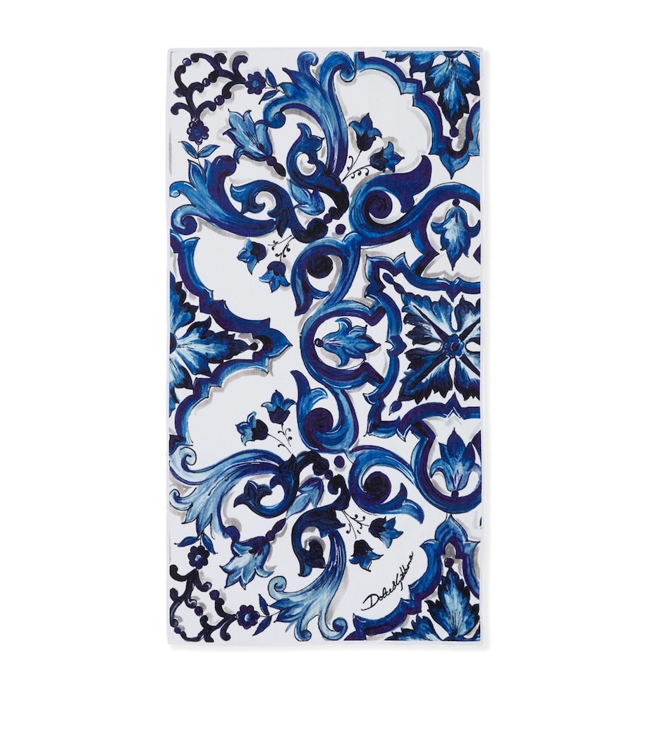 Blu Mediterraneo Hand Towel (60cmx 110cm) UB016MAIOLICA1 Image 2