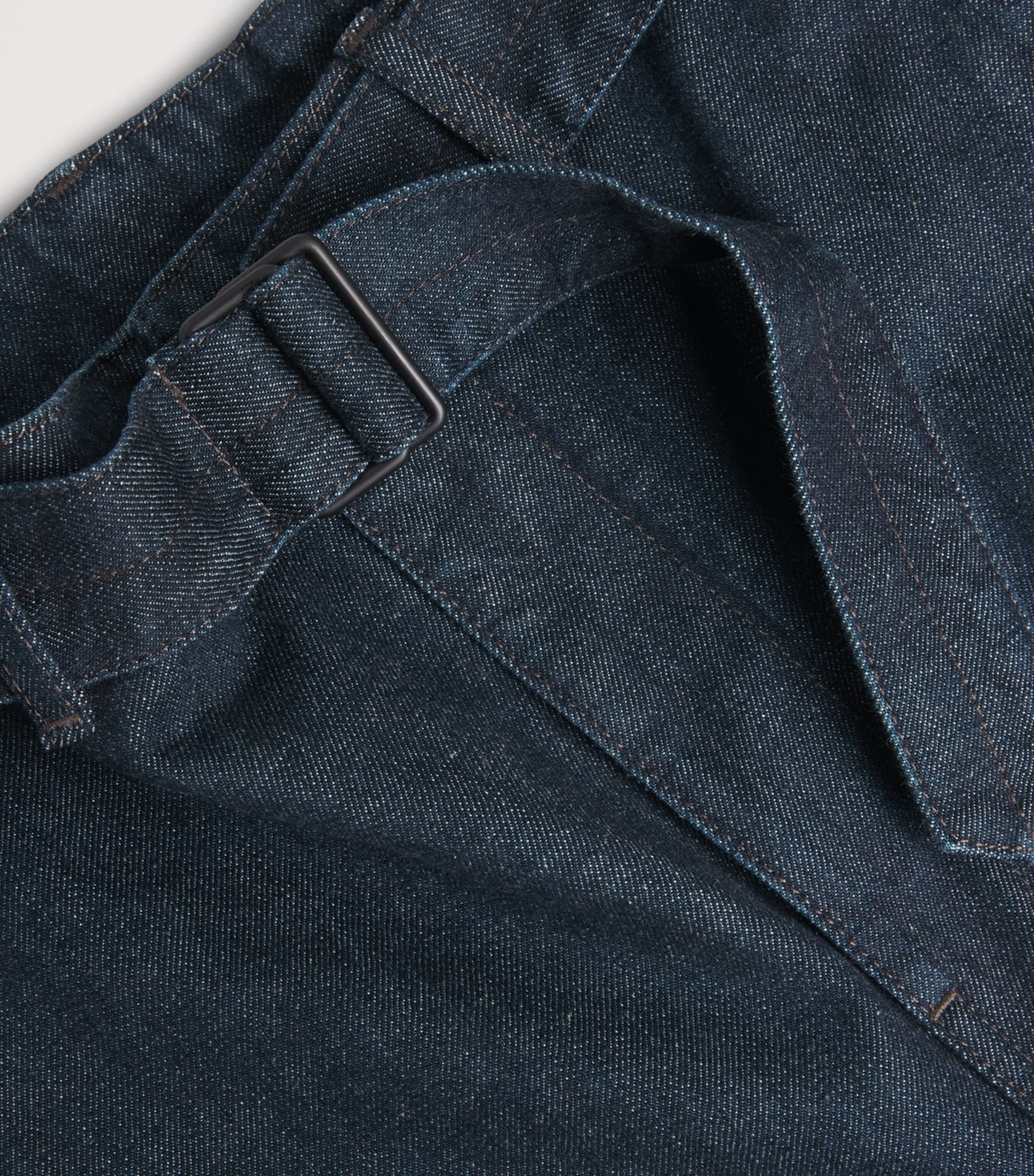 Lemaire Mens Twisted Belted Jeans Denim Indigo/ Image 6