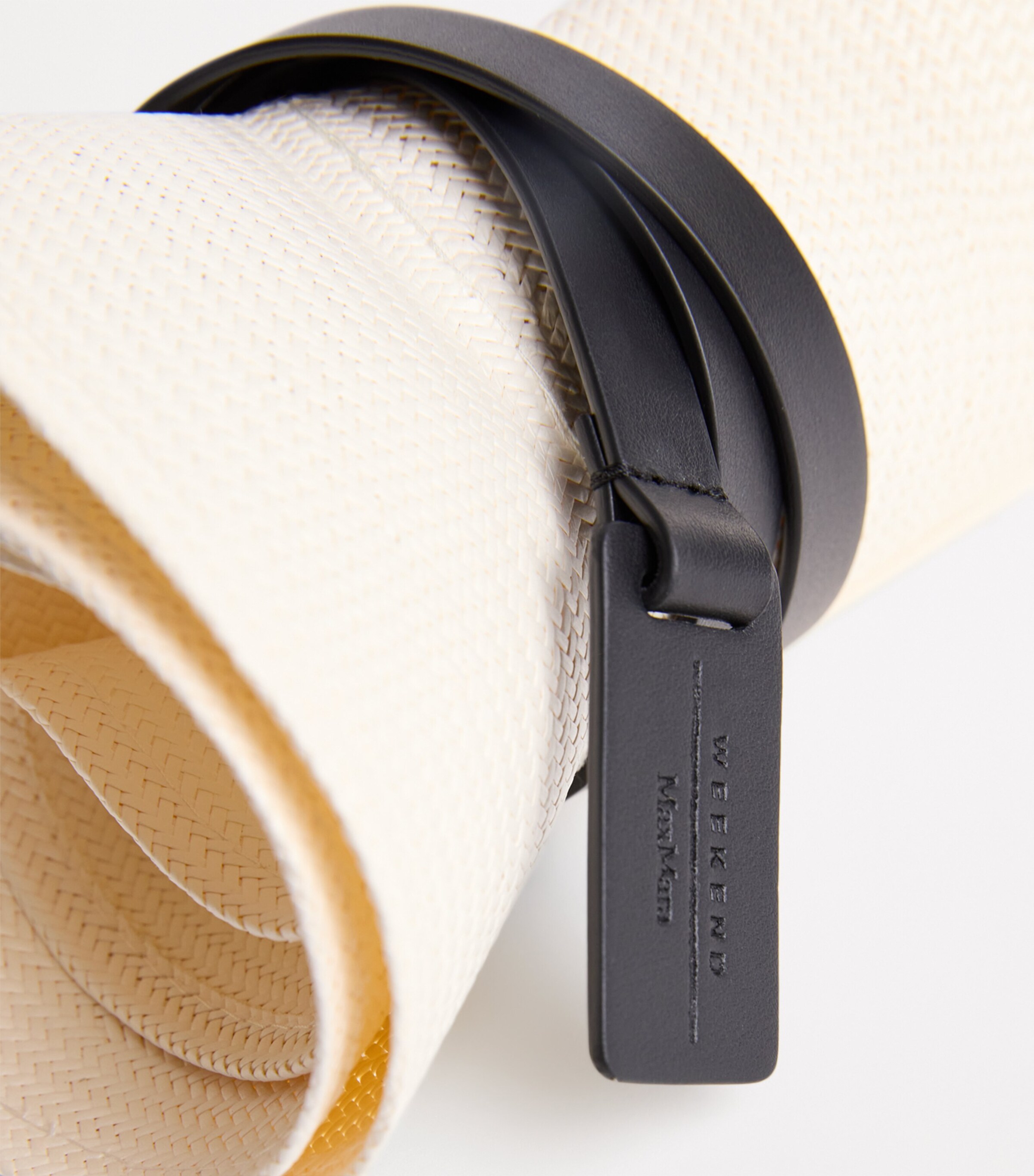 Weekend Max Mara Leather-Band Fedora Hat Milk Image 4