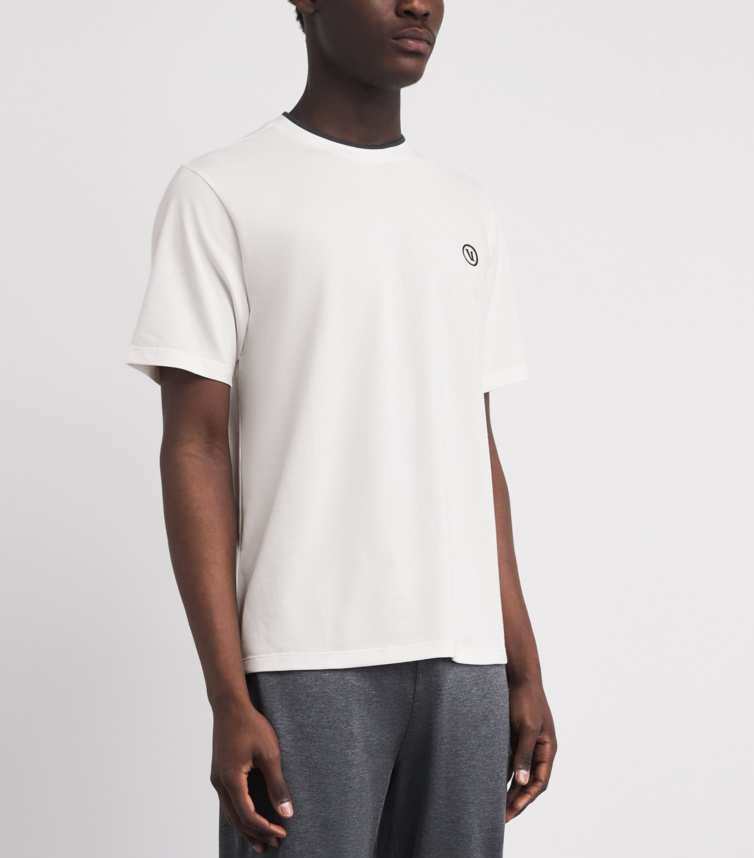 VUORI Mens Logo Gamepoint T-Shirt Wht White Image 4