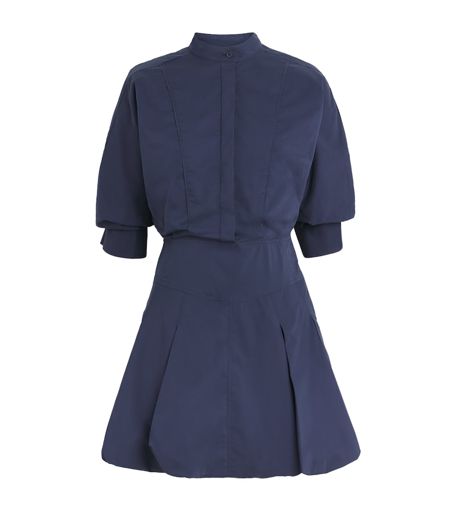 Simkhai Womens Poplin Bubble-Hem Effie Mini Dress Midnight Image 1