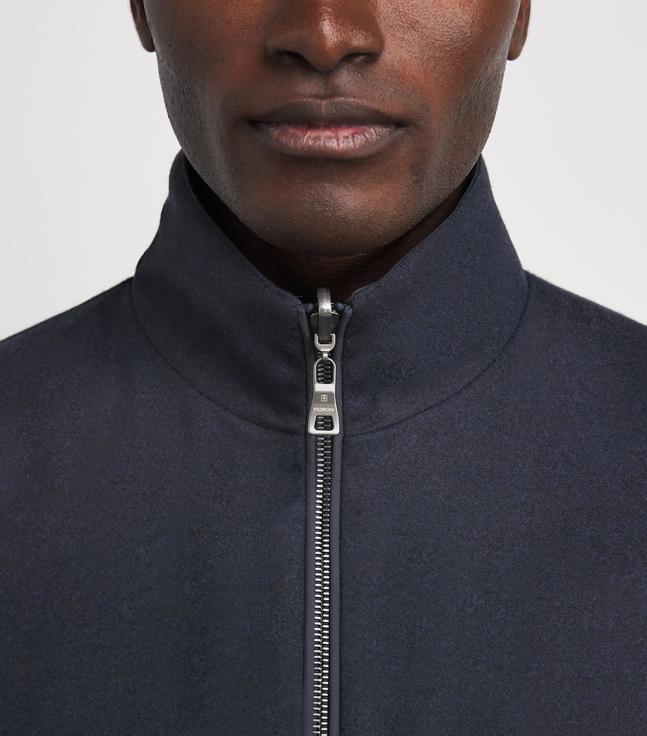 Fioroni Cashmere Mens Wool Reversible Bomber Jacket Image 6