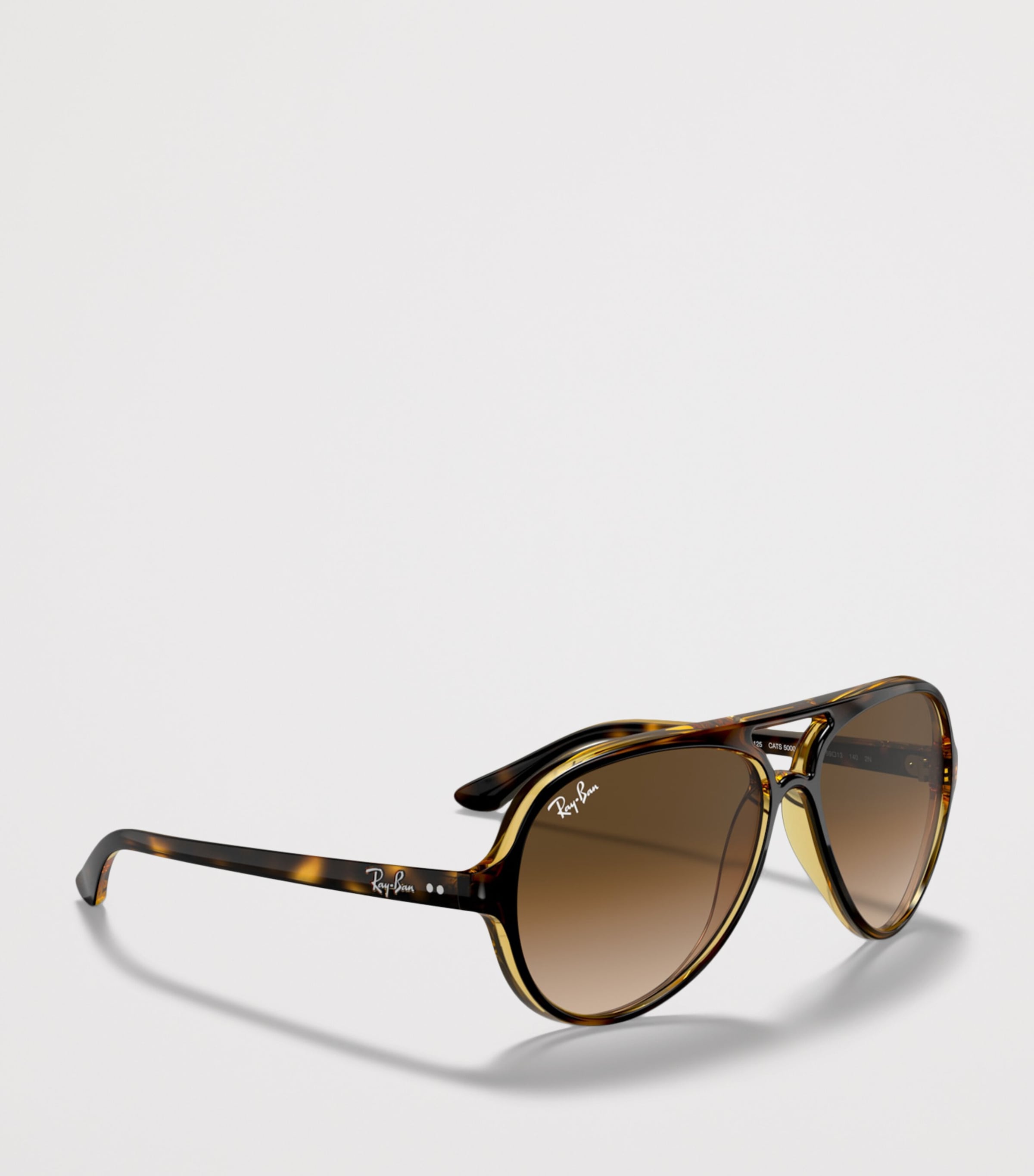 Ray-Ban Tortoiseshell Cats 5000 Classic Pilot Sunglasses Brown Image 6