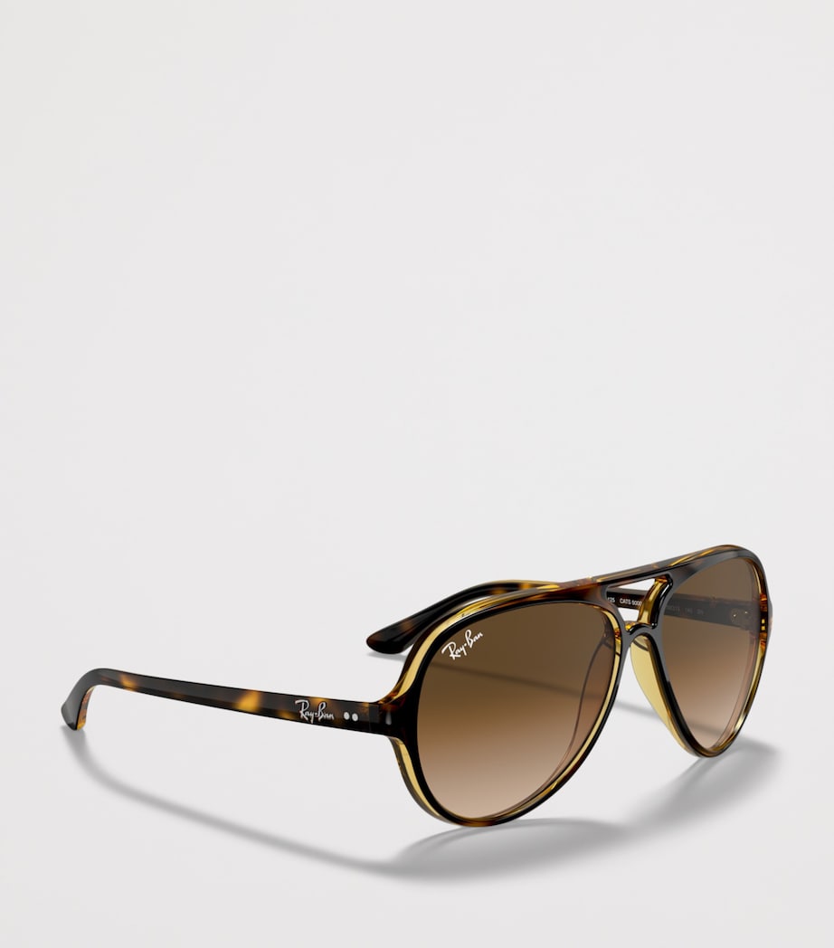 Ray-Ban Tortoiseshell Cats 5000 Classic Pilot Sunglasses Brown Image 6