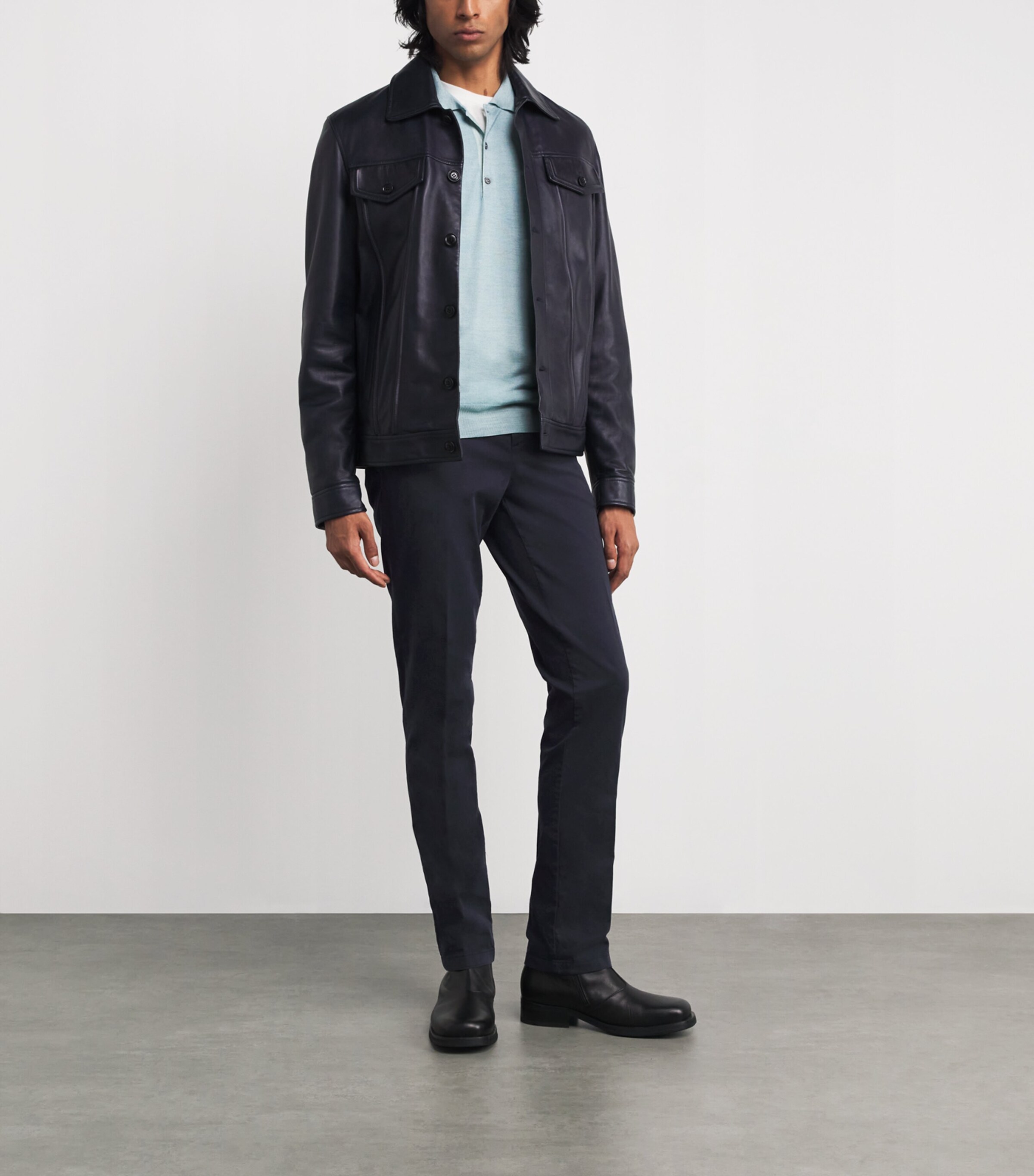 Stretch-Cotton Straight Chinos 306 Image 2