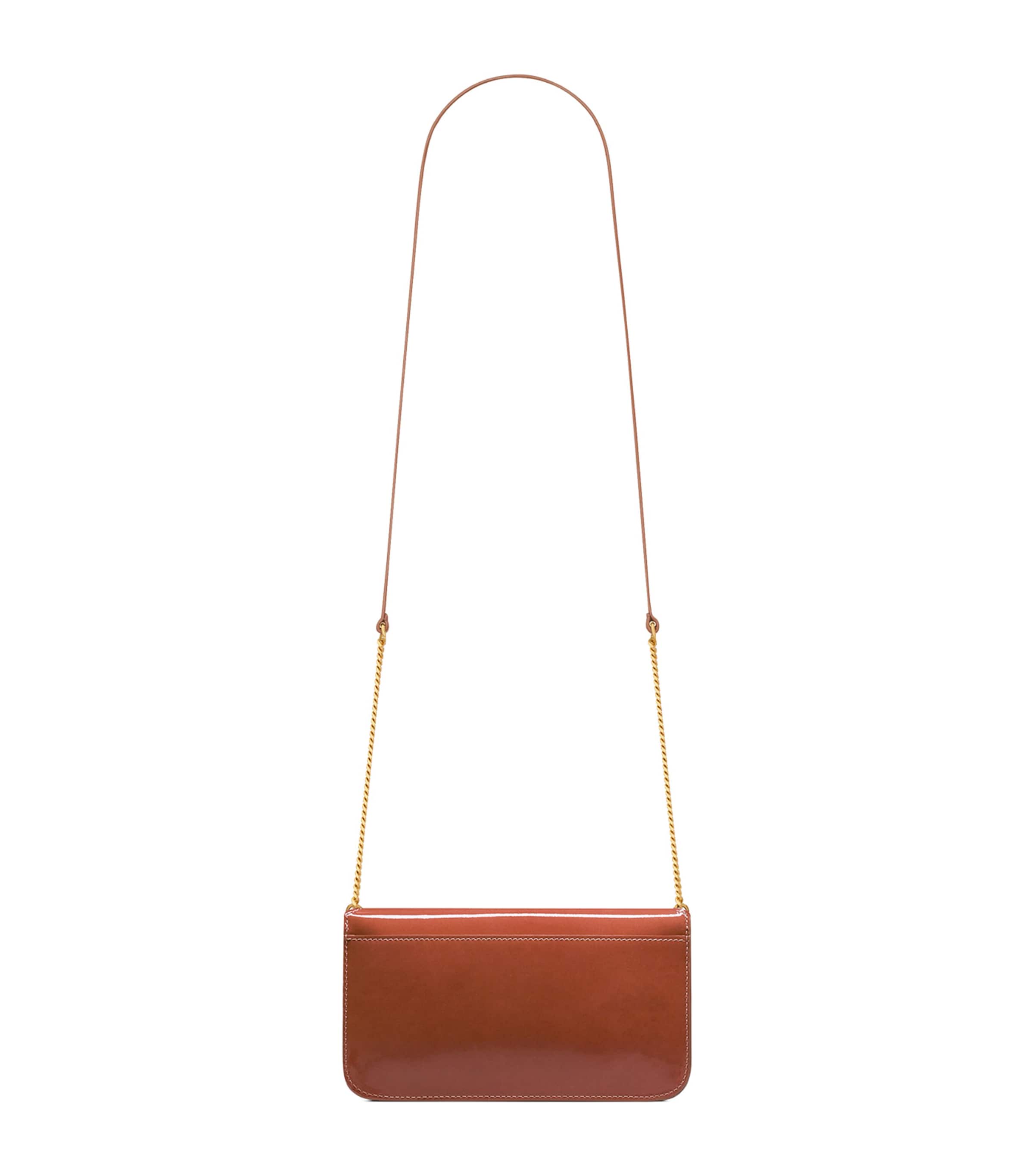 Saint Laurent Patent Leather Cassandre Phone Holder Image 2