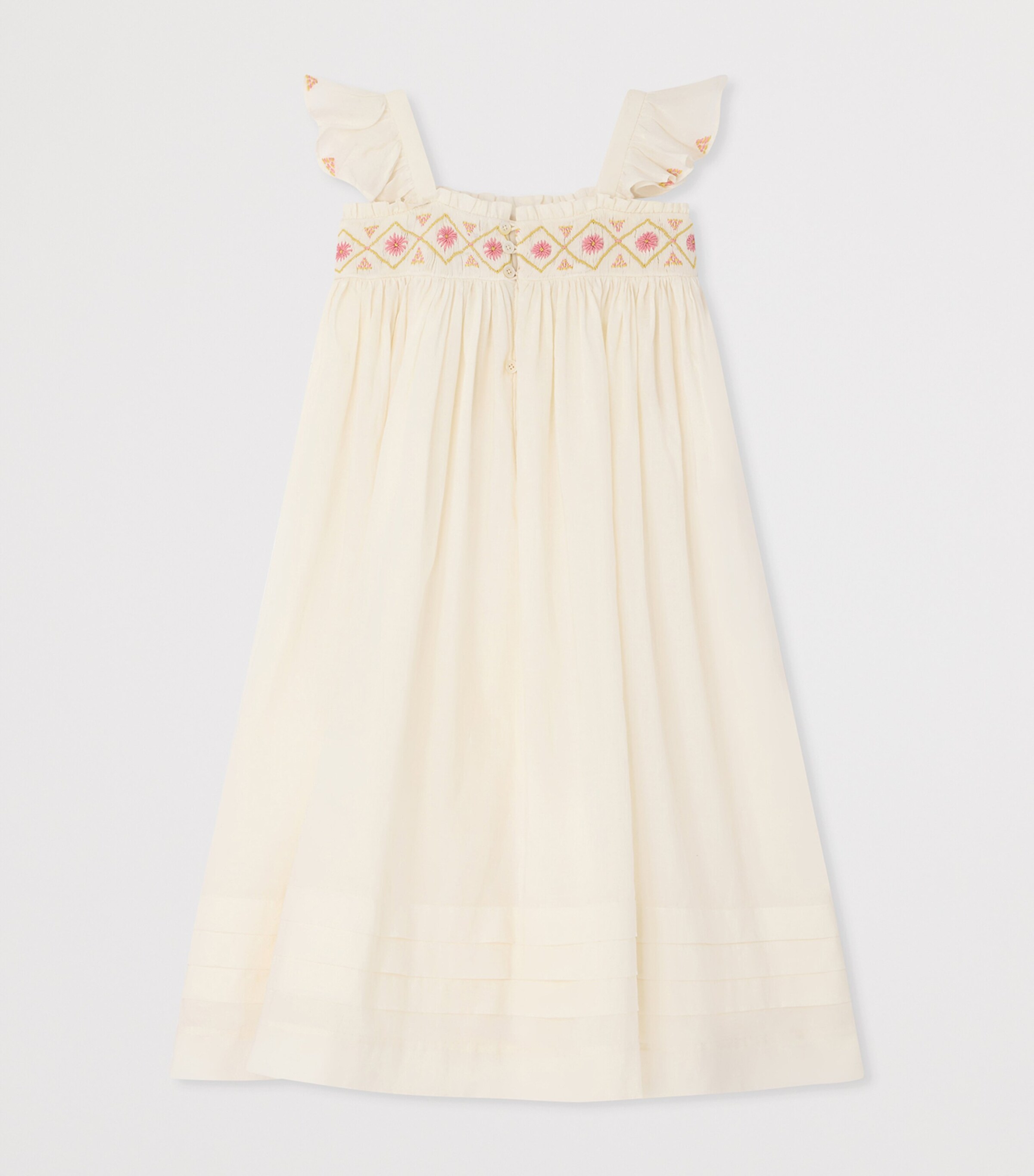 Bonpoint Cotton Laora Dress (10-14 Years) Upb Ecru Image 2