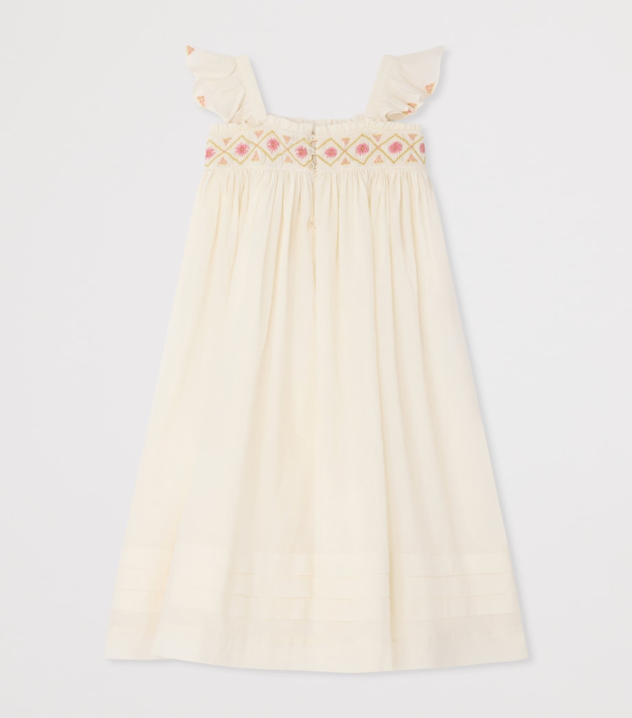 Bonpoint Cotton Laora Dress (10-14 Years) Upb Ecru Image 2