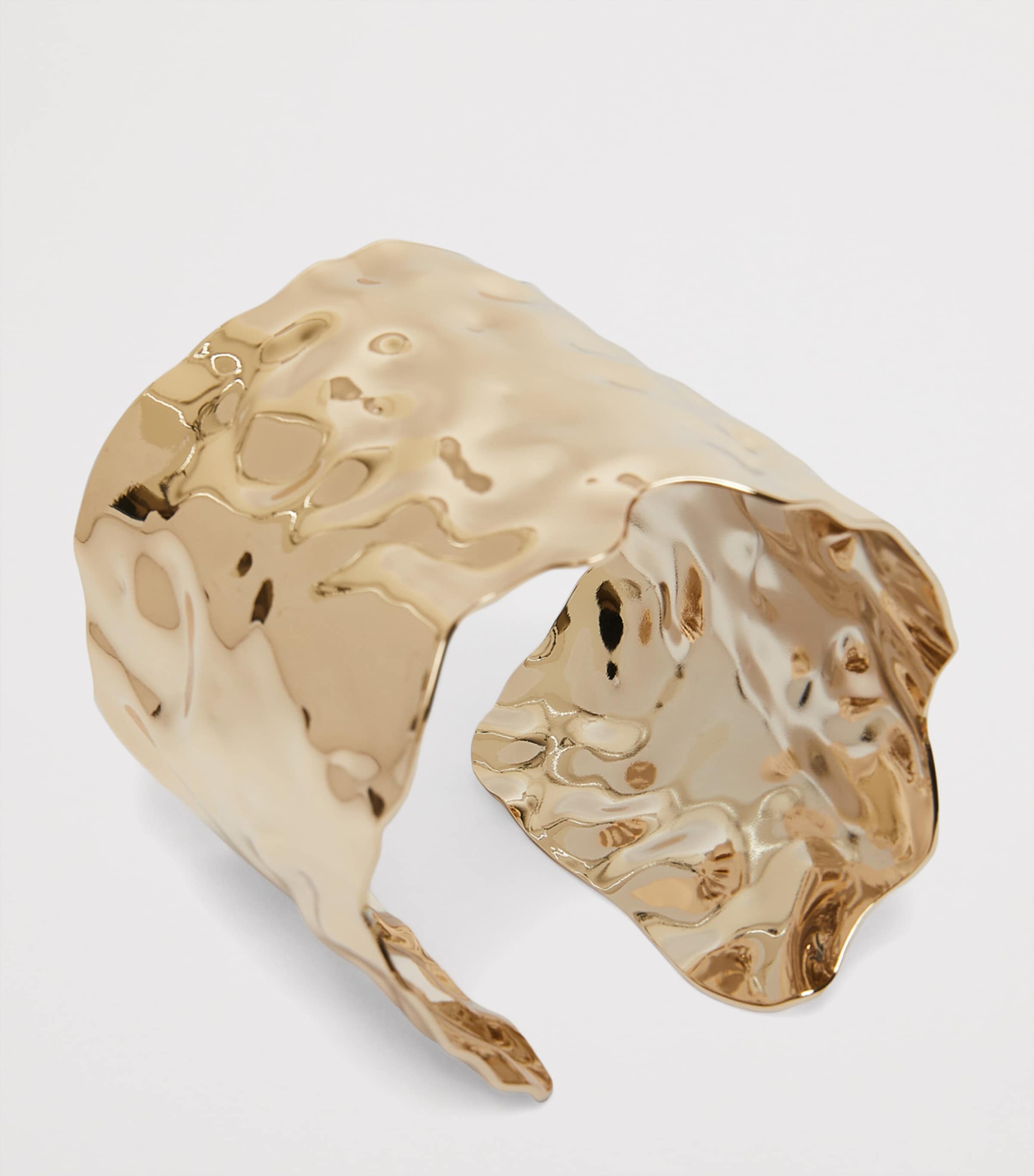 Marina Rinaldi Hammered Metal Bracelet Gold Image 3