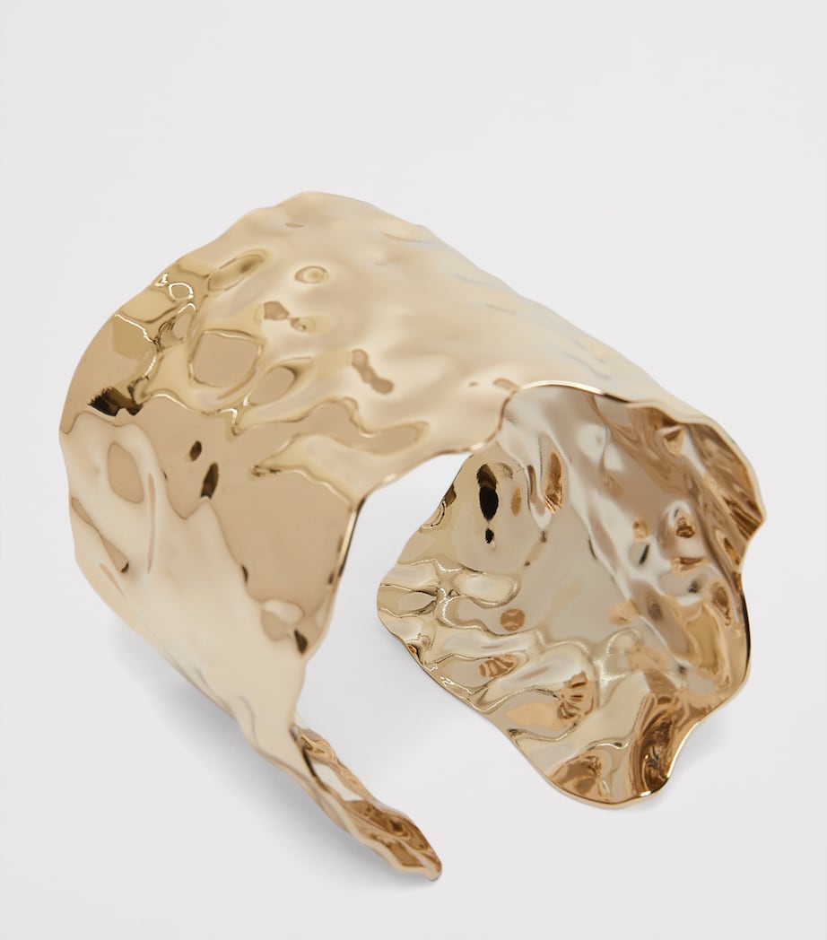 Marina Rinaldi Hammered Metal Bracelet Gold Image 3