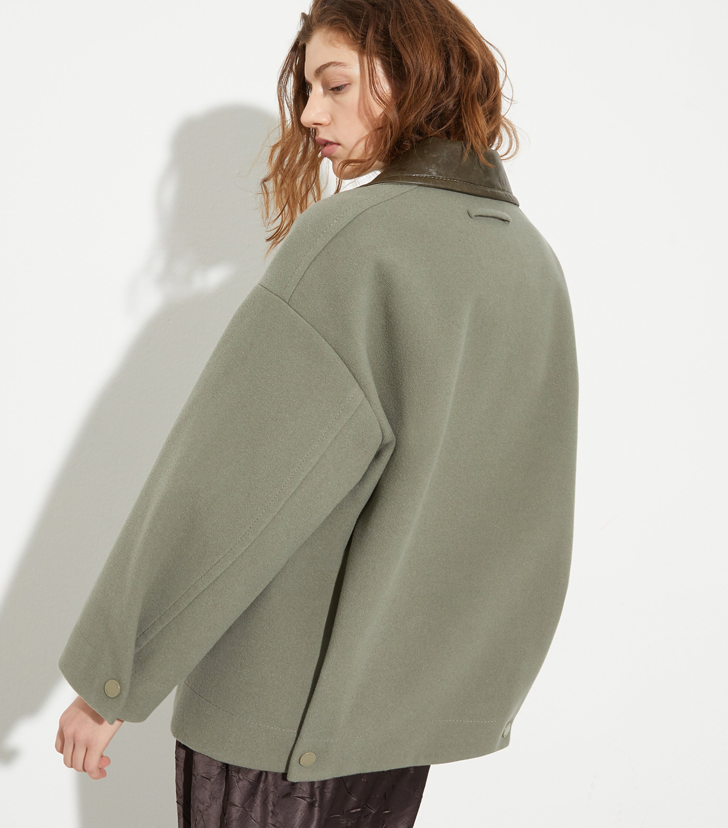 Virgin Wool Coat SAGE Image 4