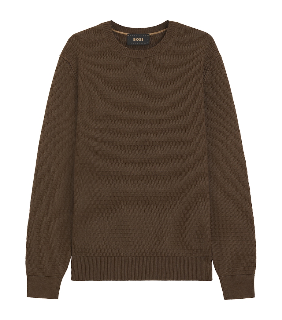 BOSS Mens Virgin Wool-Silk Sweater Image 1
