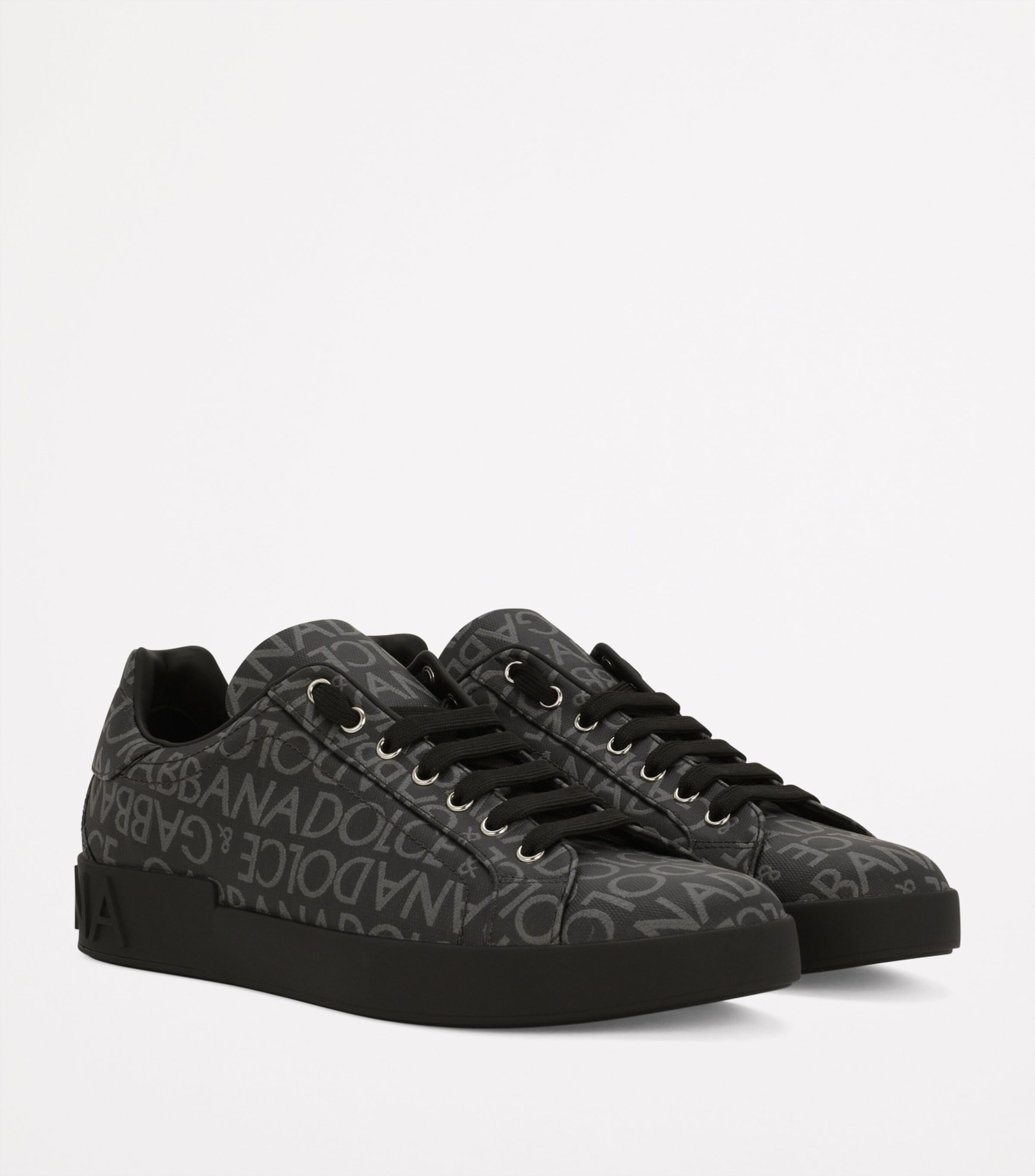 Logo Jacquard Sneakers 8B969-BLACK/GREY Image 2