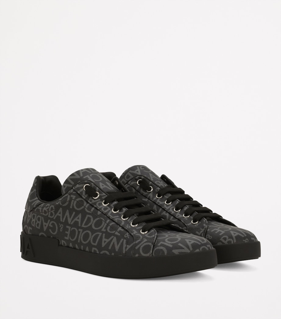 Logo Jacquard Sneakers 8B969-BLACK/GREY Image 2
