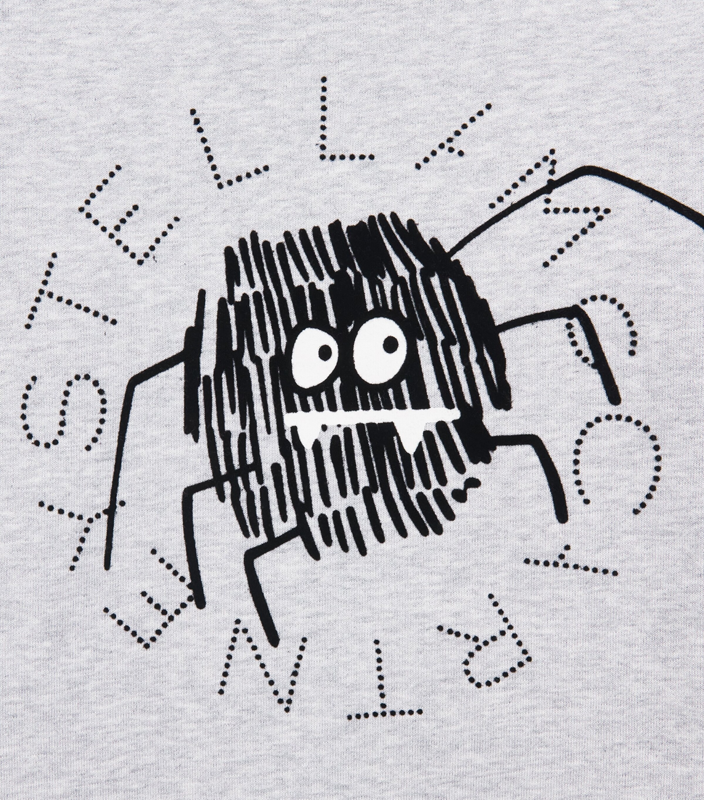 Stella McCartney Kids Cotton Spider Print Sweatshirt (2-14 Years) Grigio Medio Mel. Image 2
