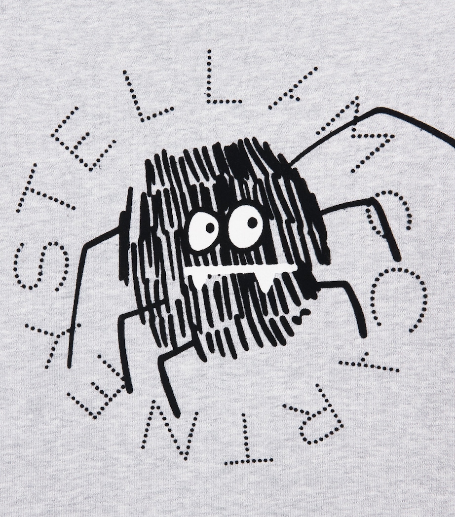 Stella McCartney Kids Cotton Spider Print Sweatshirt (2-14 Years) Grigio Medio Mel. Image 2