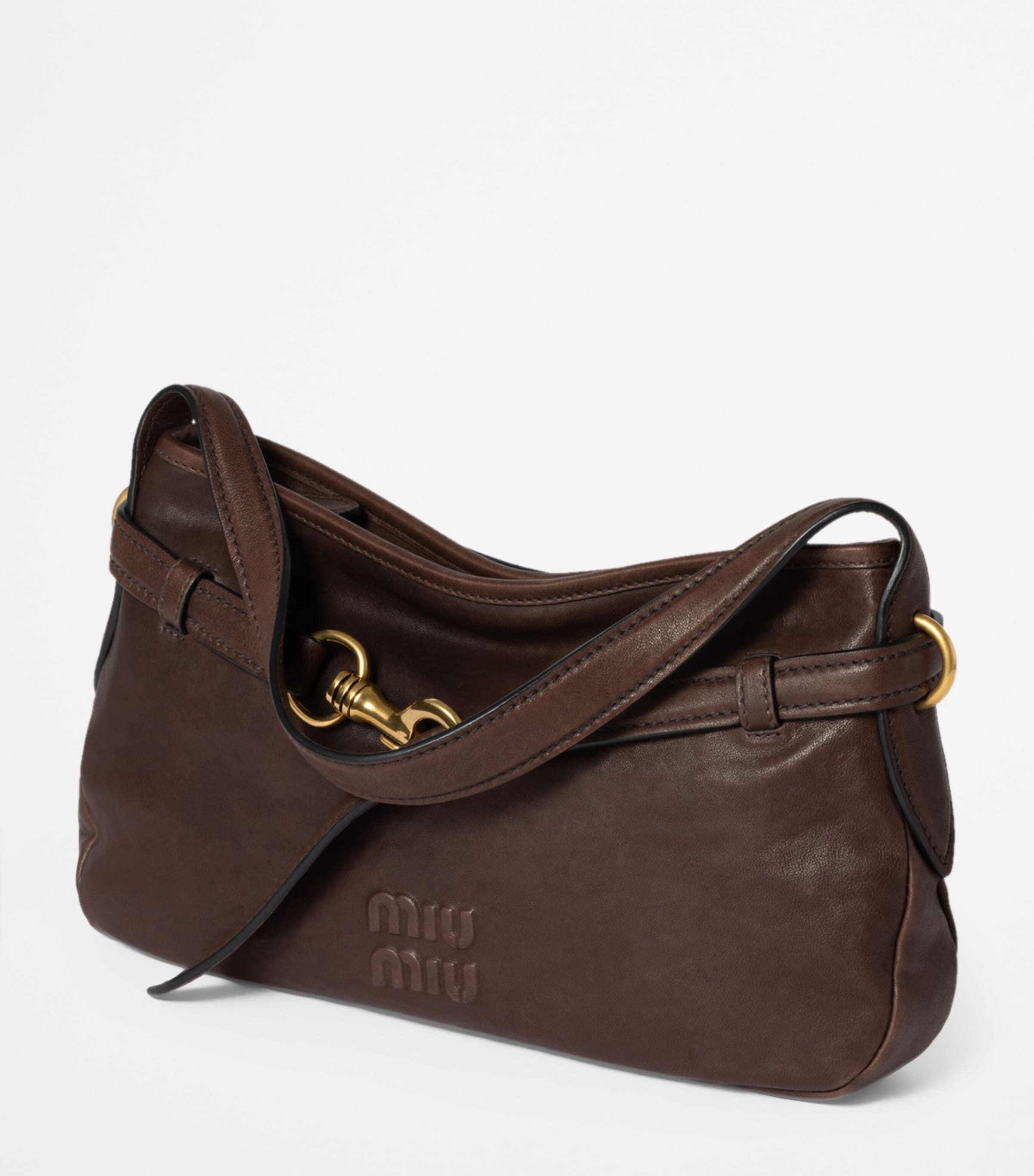 Miu Miu Nappa Leather Aventure Shoulder Bag | Harrods UK