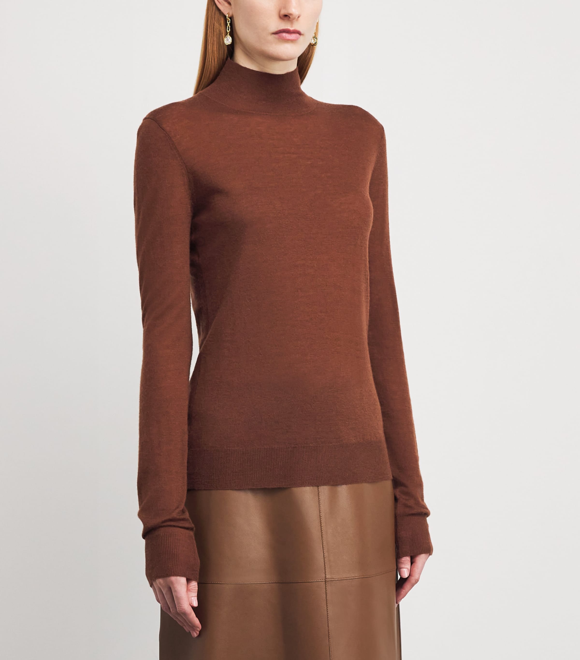 Cashair High-Neck Sweater CINNAMON Image 3