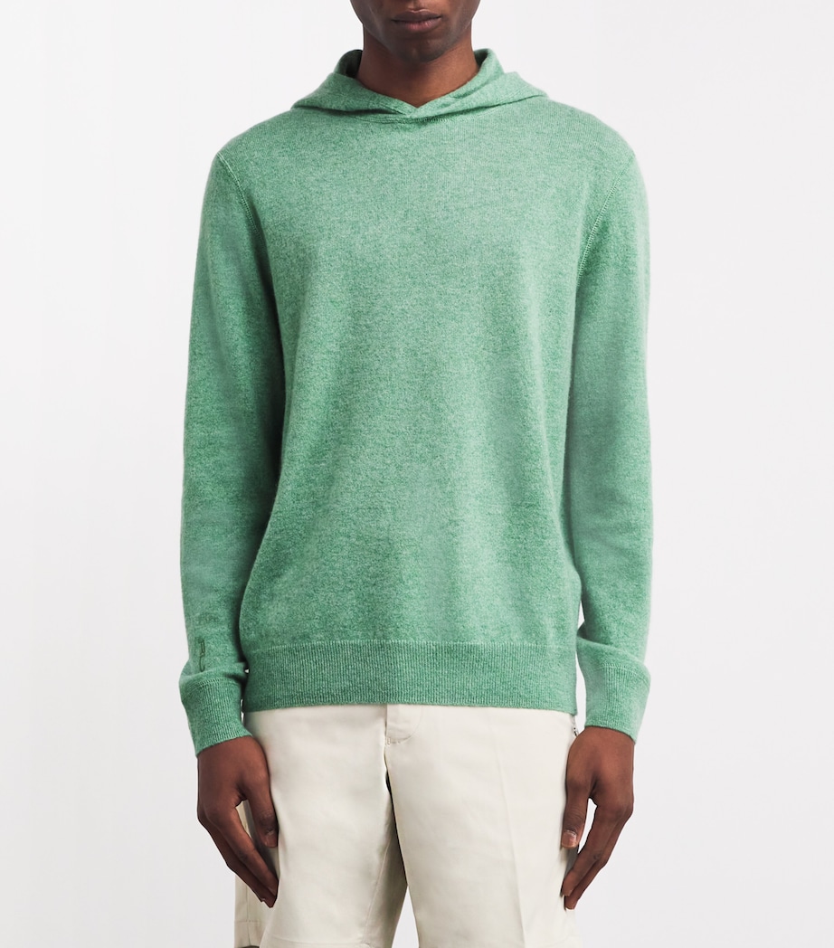 Cashmere Hoodie GREEN Image 3