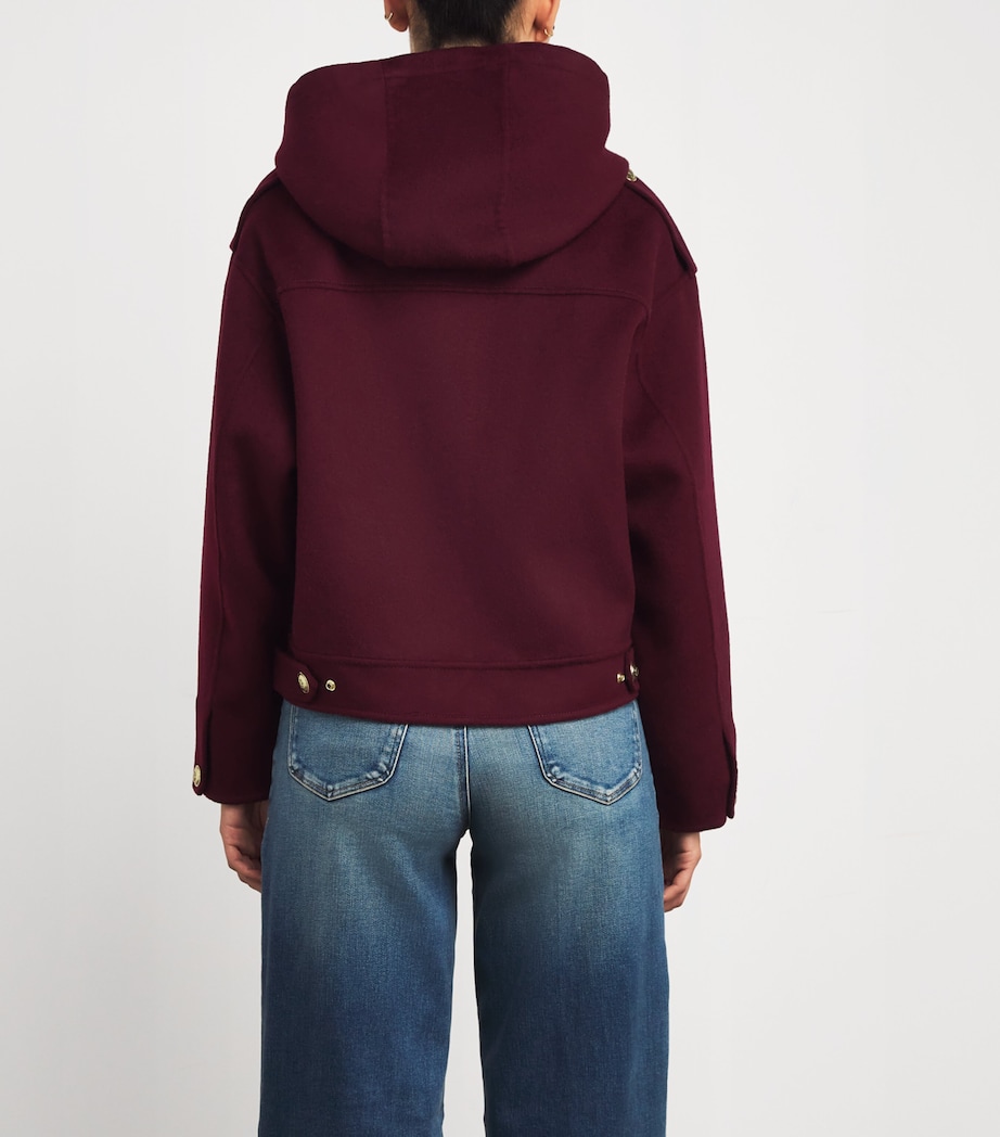 Wool Hooded Coat BORDEAUX Image 4