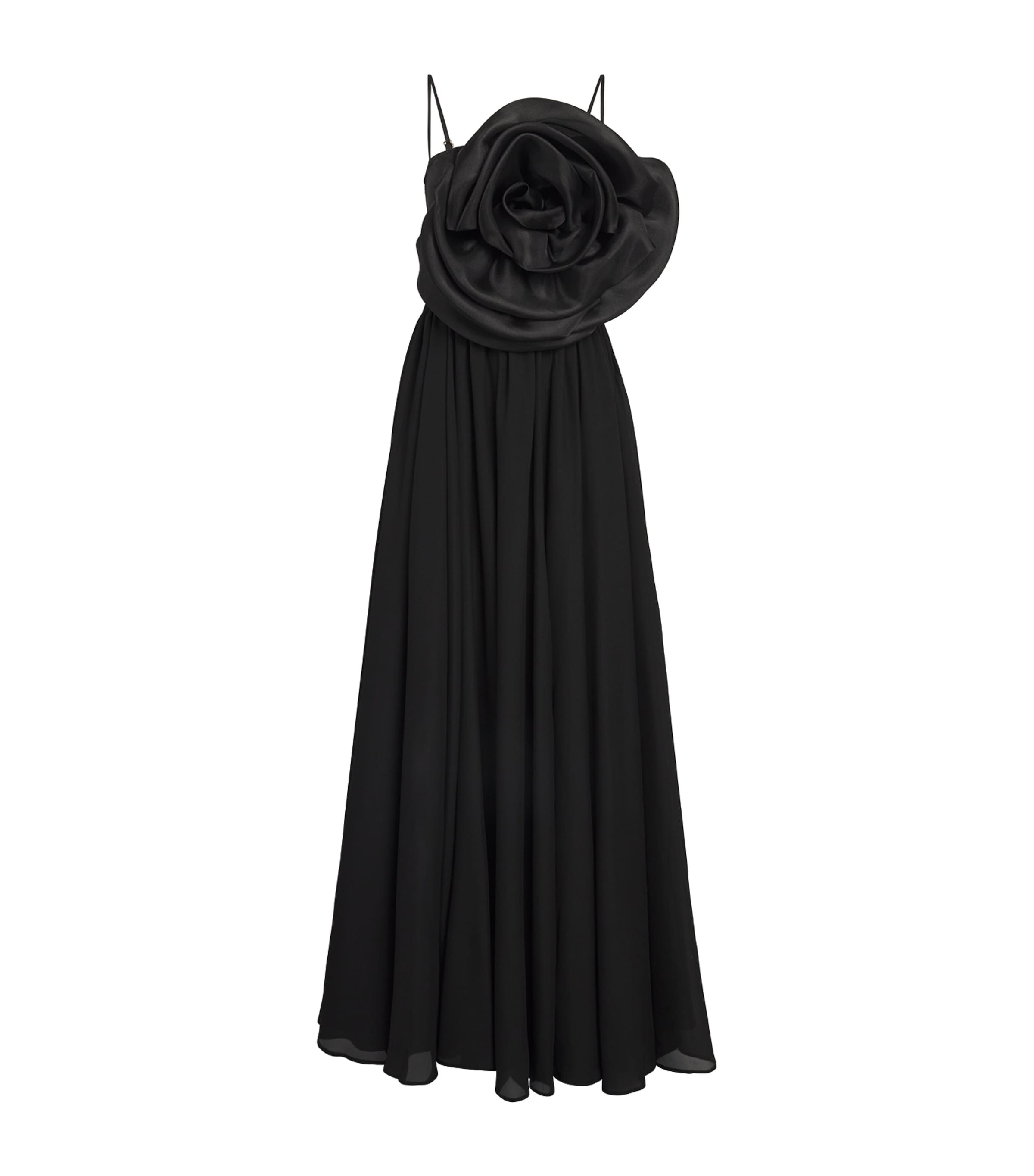 LEO LIN ROSE-DETAIL BLOOM MAXI DRESS