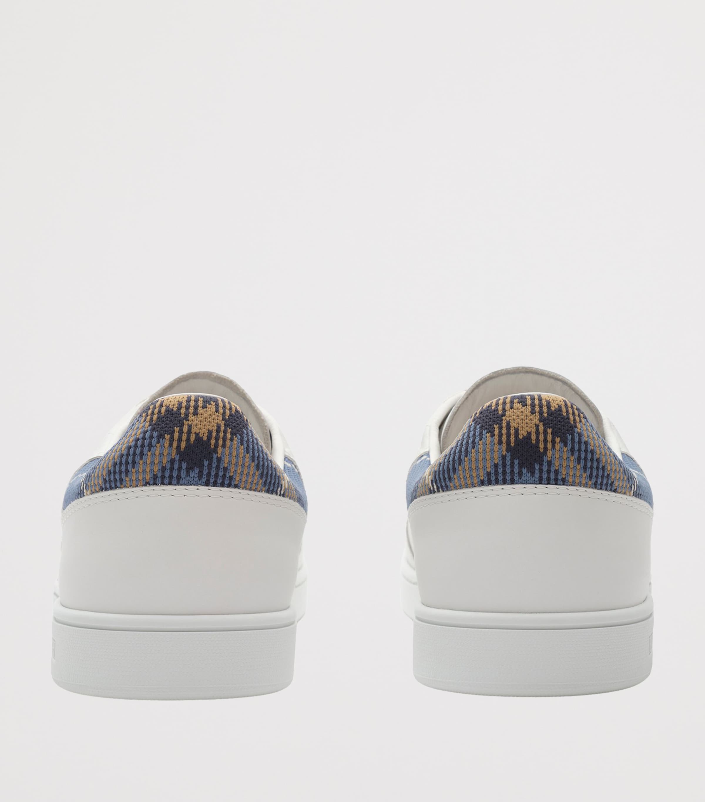 Burberry Leather Set Sneakers Por. White/wave Blue Image 4