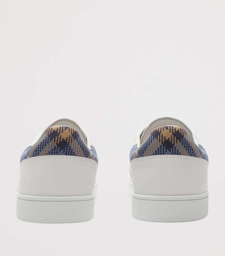Burberry Leather Set Sneakers Por. White/wave Blue Image 4