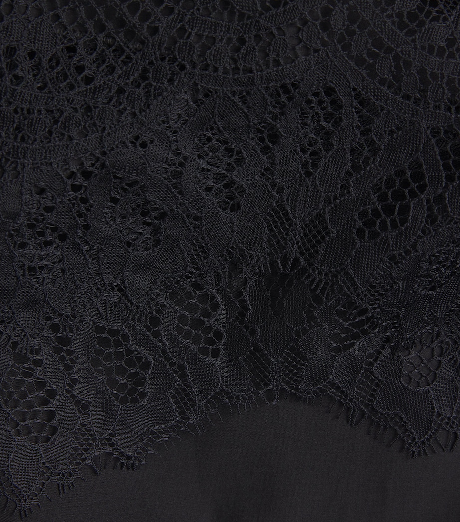 Silk-Cotton Lira Mini Dress DBLK BLACK Image 5