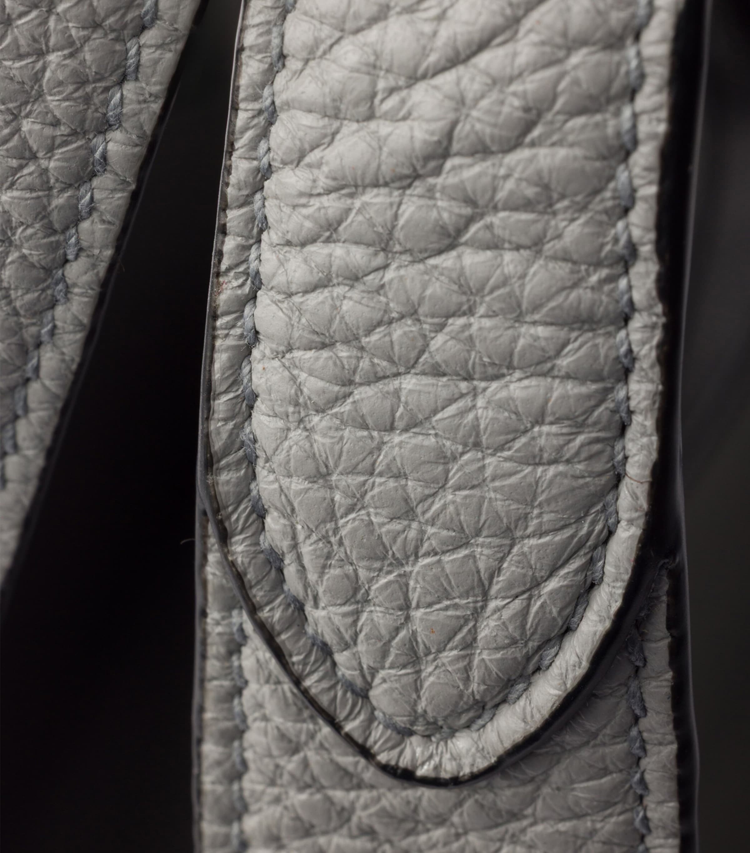 Prada Small Leather Tote Bag Grey Image 8