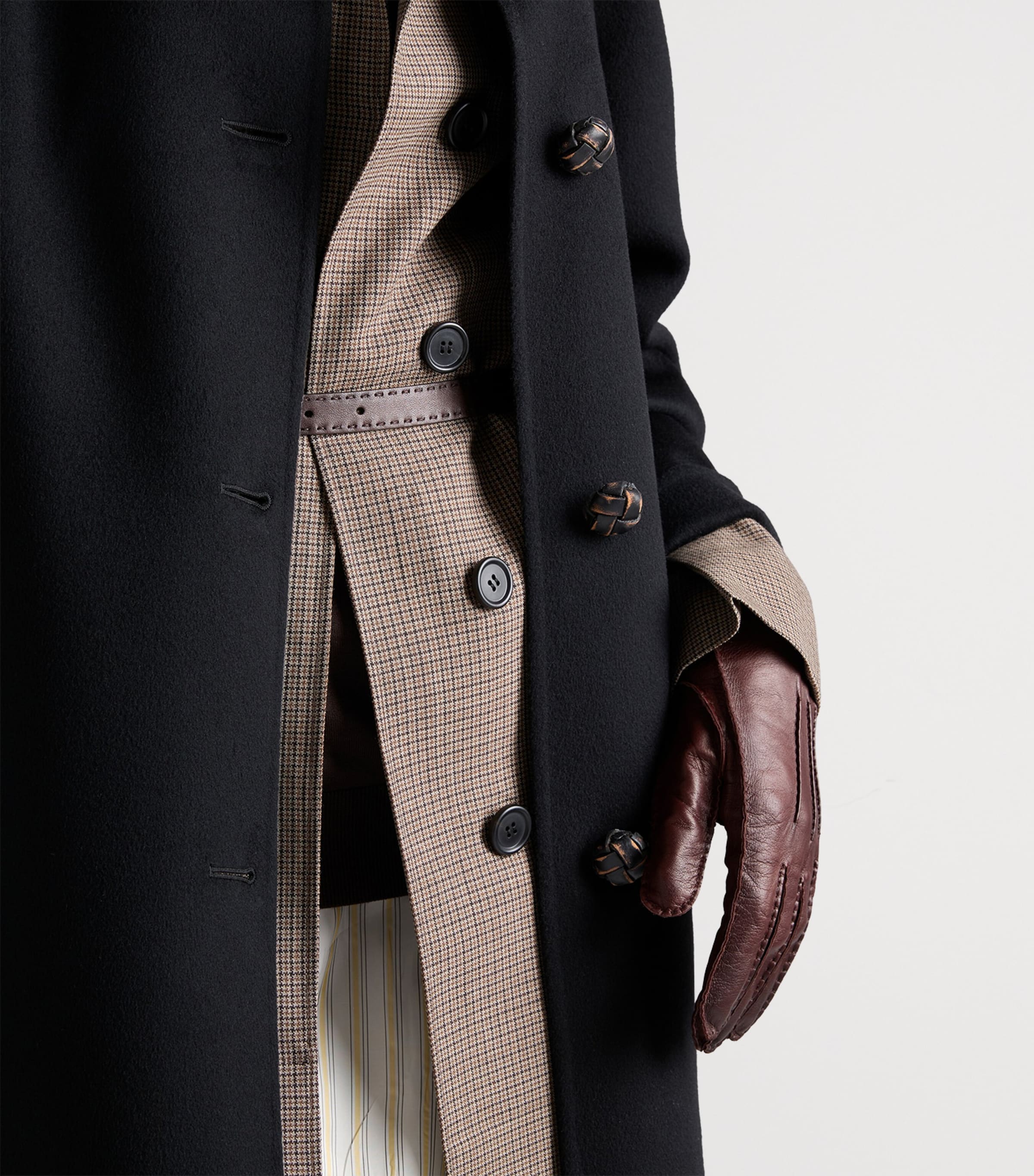 Prada Womens Wool-Cashmere Single-Breasted Coat Black Image 4