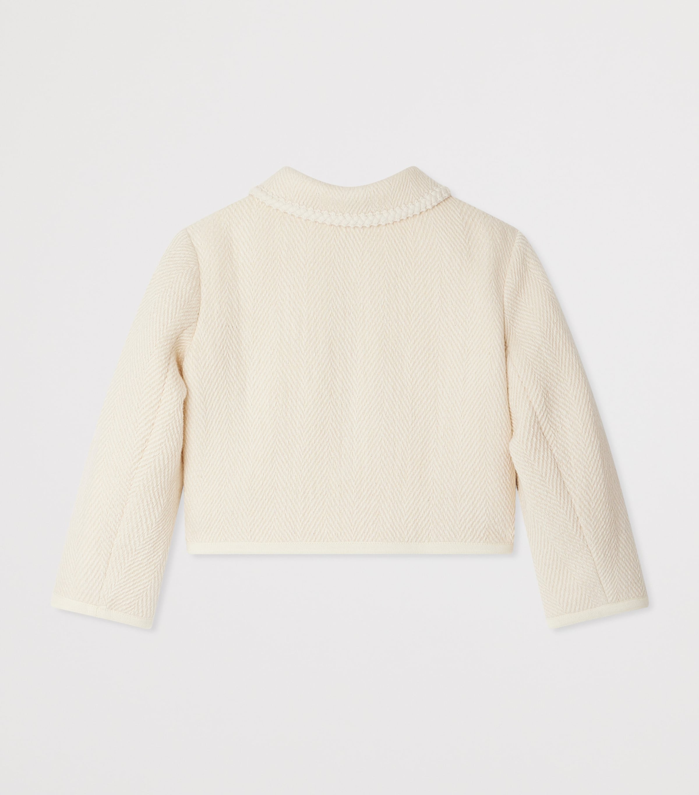 Cotton-Wool Collared Jacket (4-8 Years) ECRU Image 2