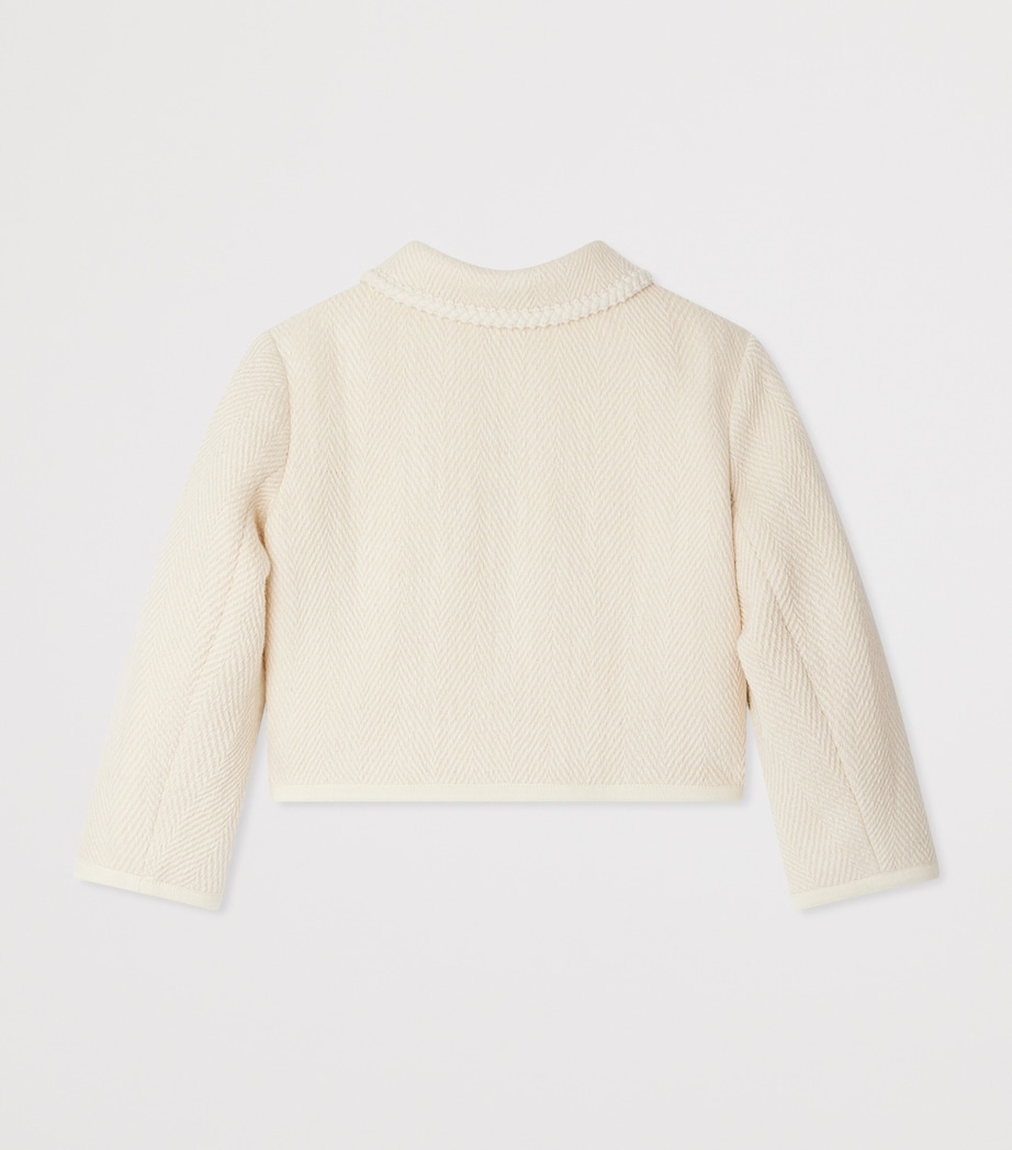 Cotton-Wool Collared Jacket (4-8 Years) ECRU Image 2