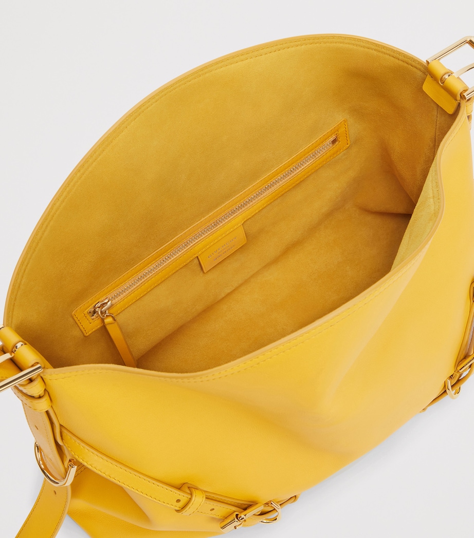 Medium Leather Voyou Top-Handle Bag MUSTARD Image 4