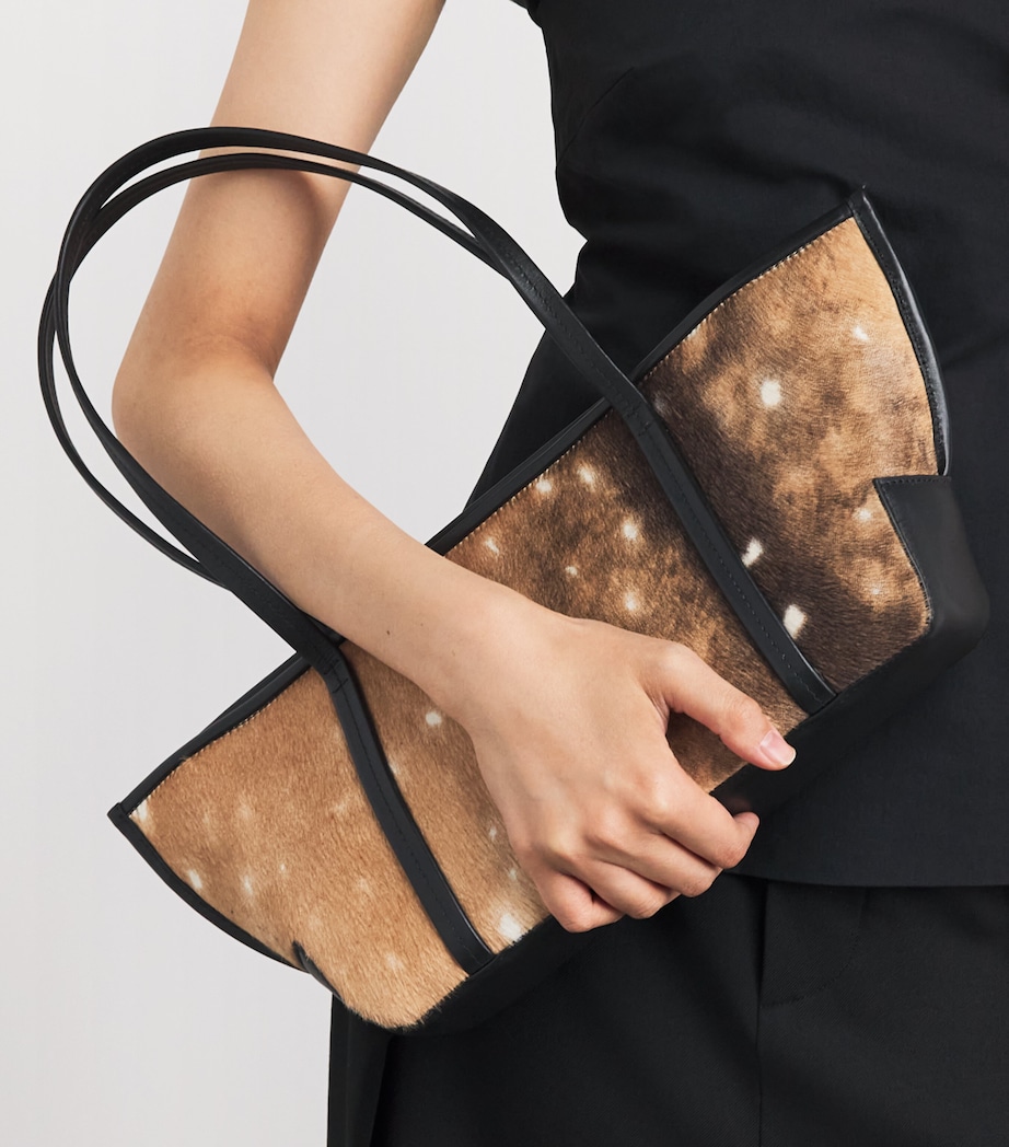 St. Agni Leather Fawn Slim Bateau Tote Bag Almond Image 4