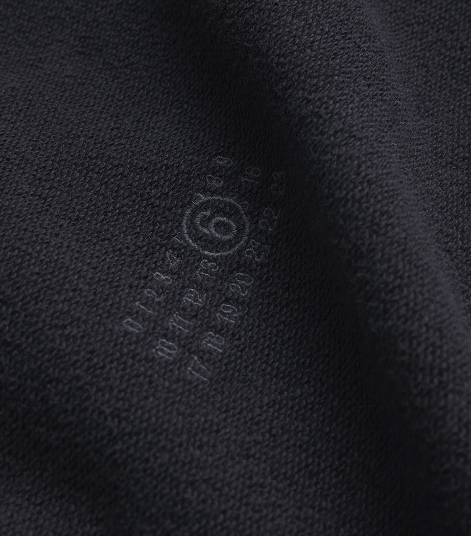 Cotton Inverted Zip-Up Hoodie 900 - BLACK Image 5