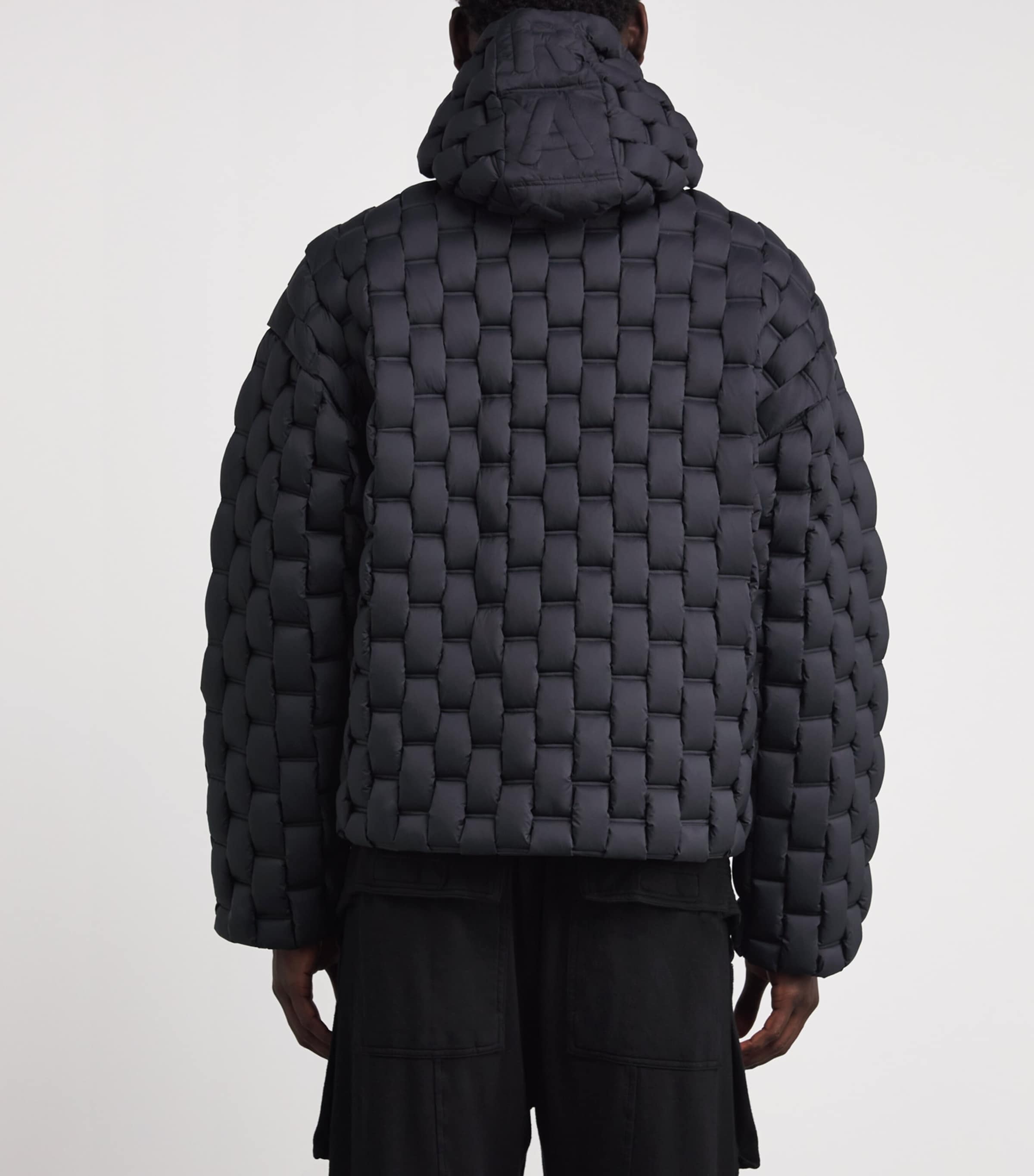3D Down-Filled Woven Puffer Jacket 19 BLACK Image 4