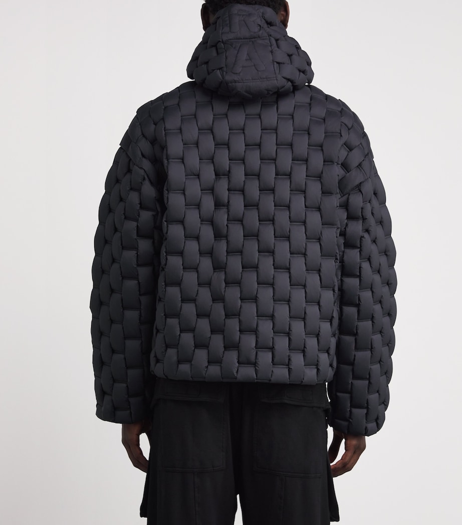 3D Down-Filled Woven Puffer Jacket 19 BLACK Image 4