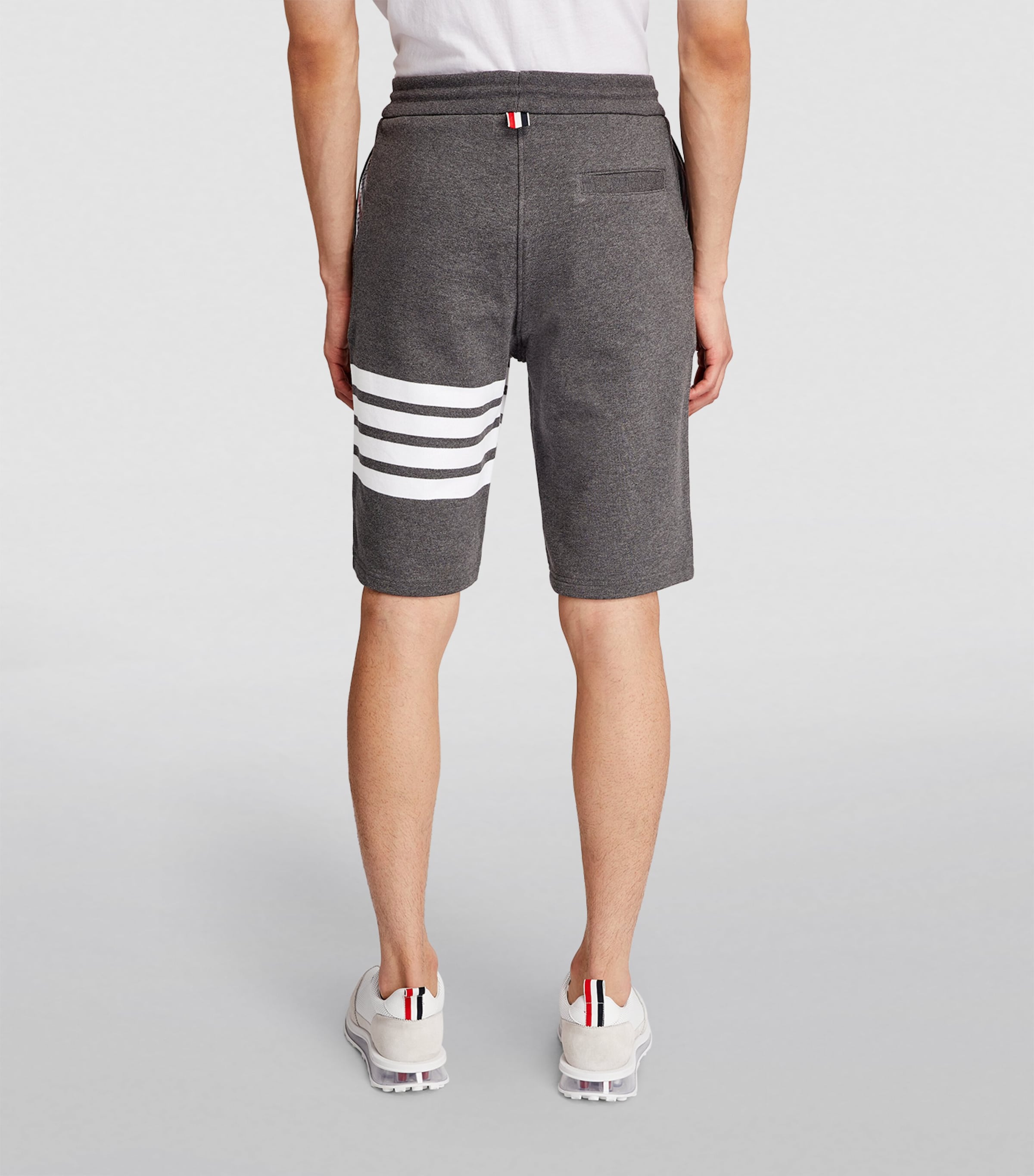 Four-Stripe Shorts DARK GREY Image 4