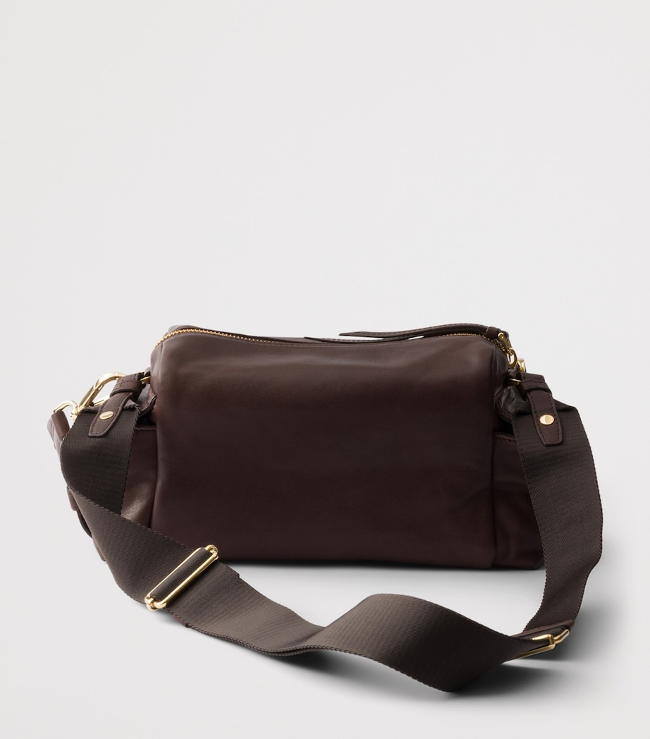 Prada Small Leather Explore Shoulder Bag Brown Image 3