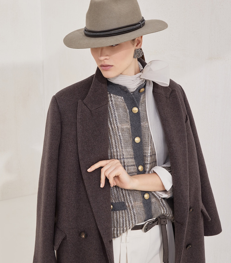 Virgin Wool-Cashmere Belted Trench Coat C017 Image 5