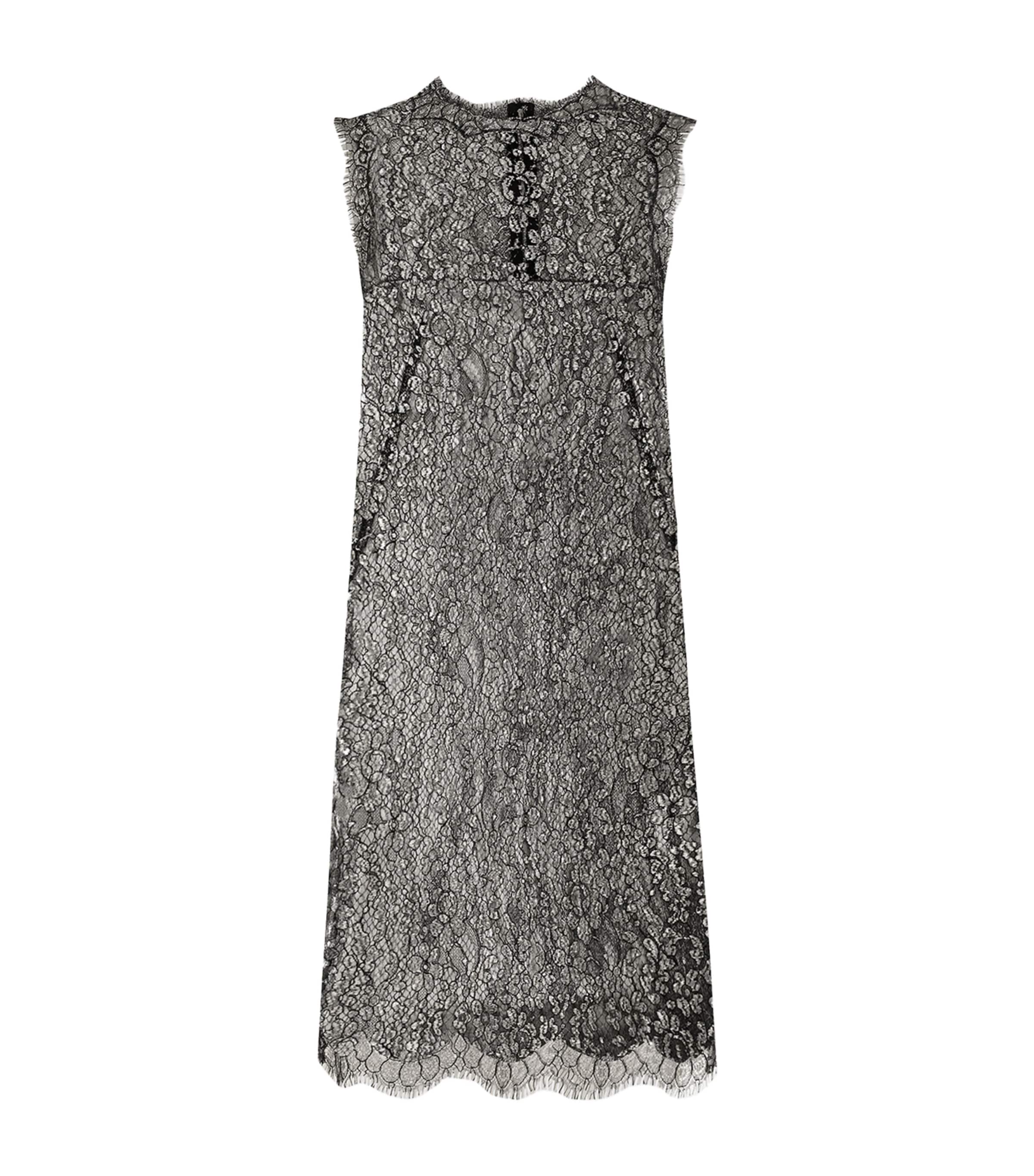Lamé Lace Mini dress S0998-SILV Image 1