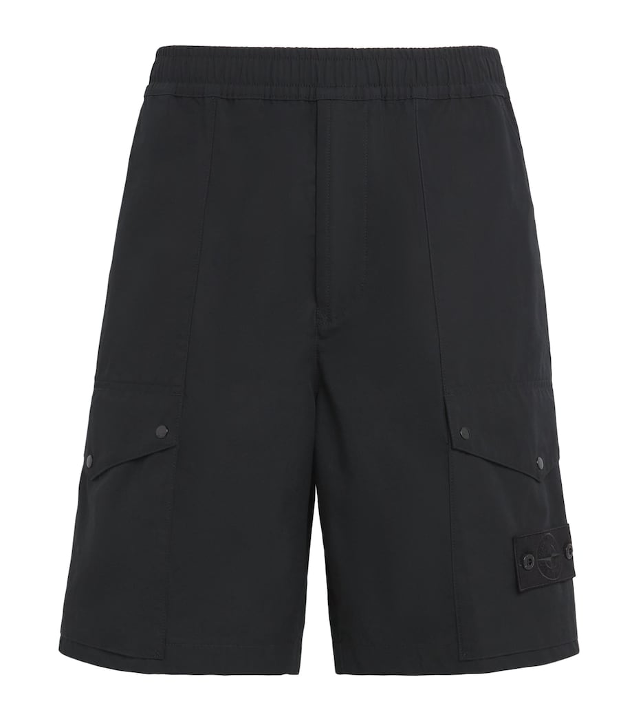 Stone Island Mens Cotton-Canvas All-Weather Ghost Shorts Image 1