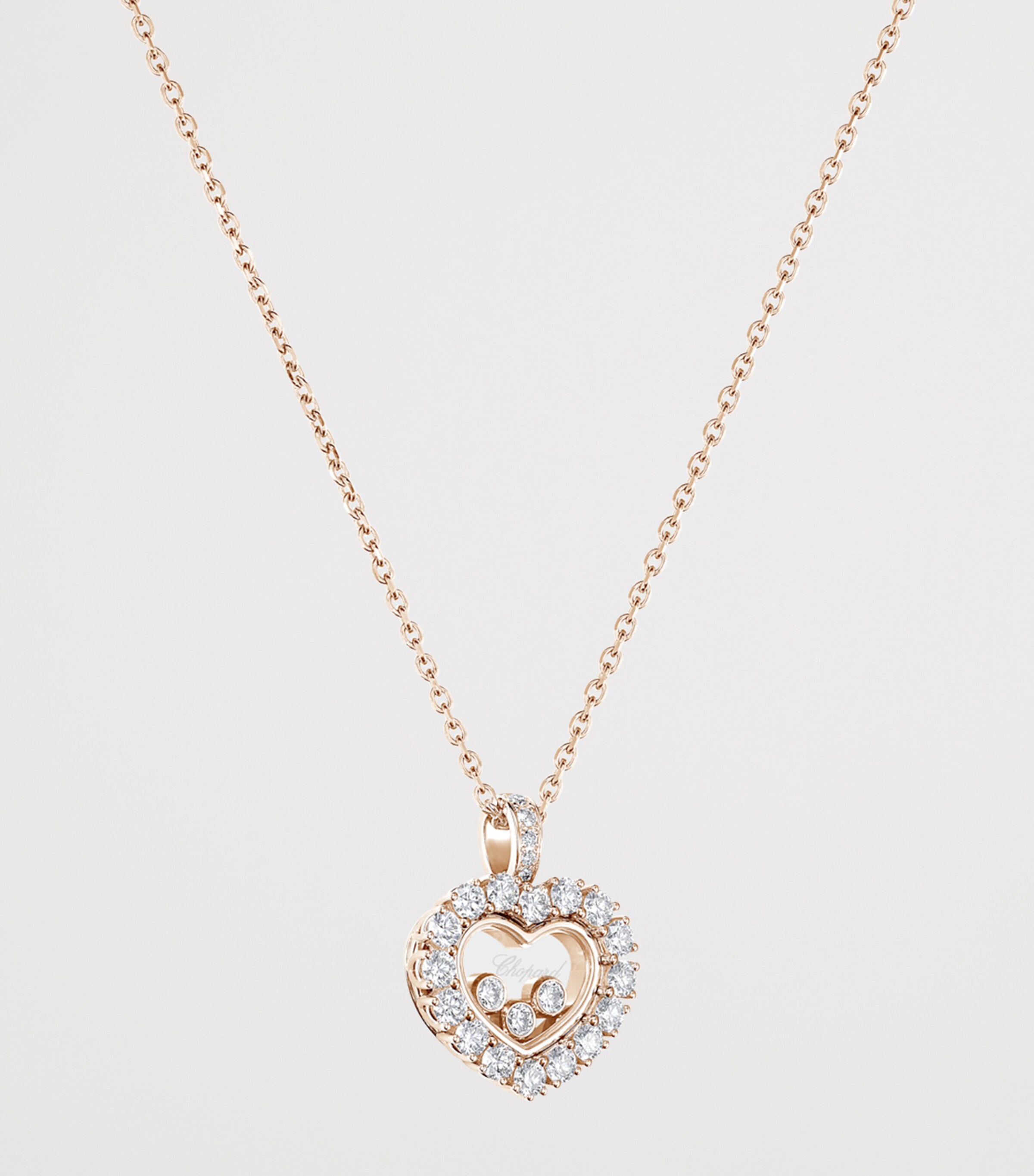 Rose Gold and Diamond Happy Diamonds Icons Joaillerie Pendant Necklace 18K ROSE GOLD Image 3