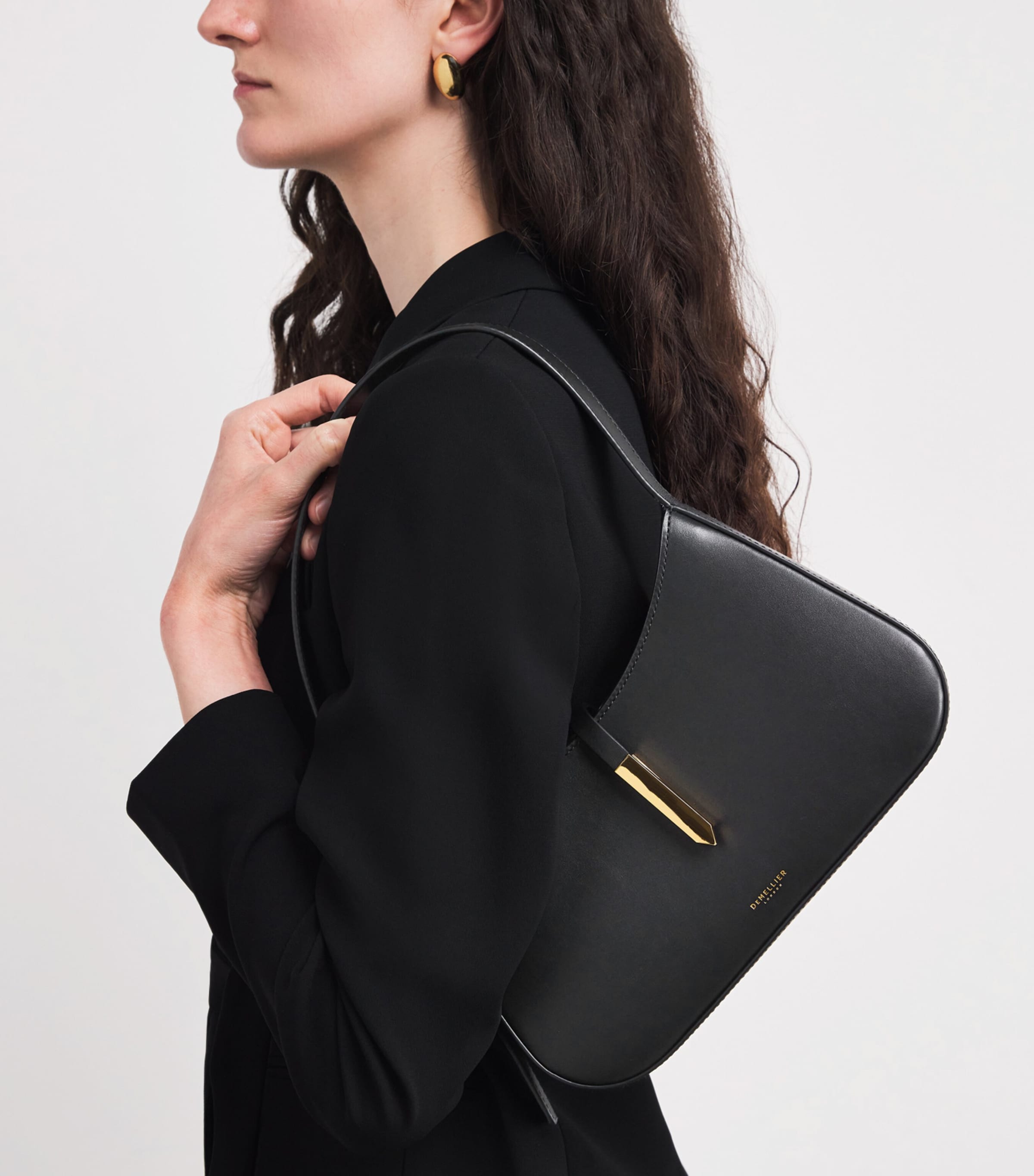 Leather Tokyo Shoulder Bag BLACK F02 Image 2