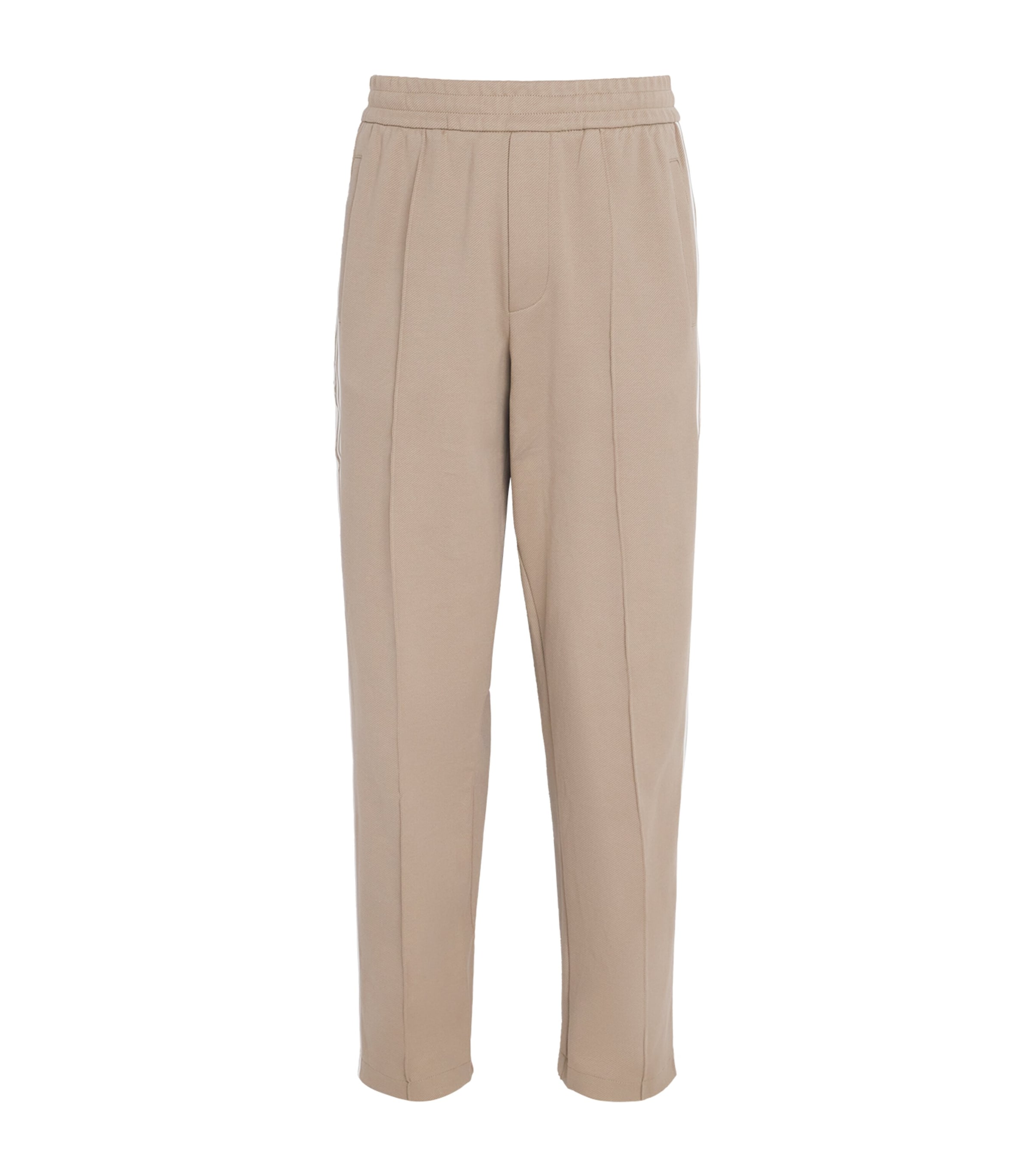 Emporio Armani Striped Sweatpants In Brown