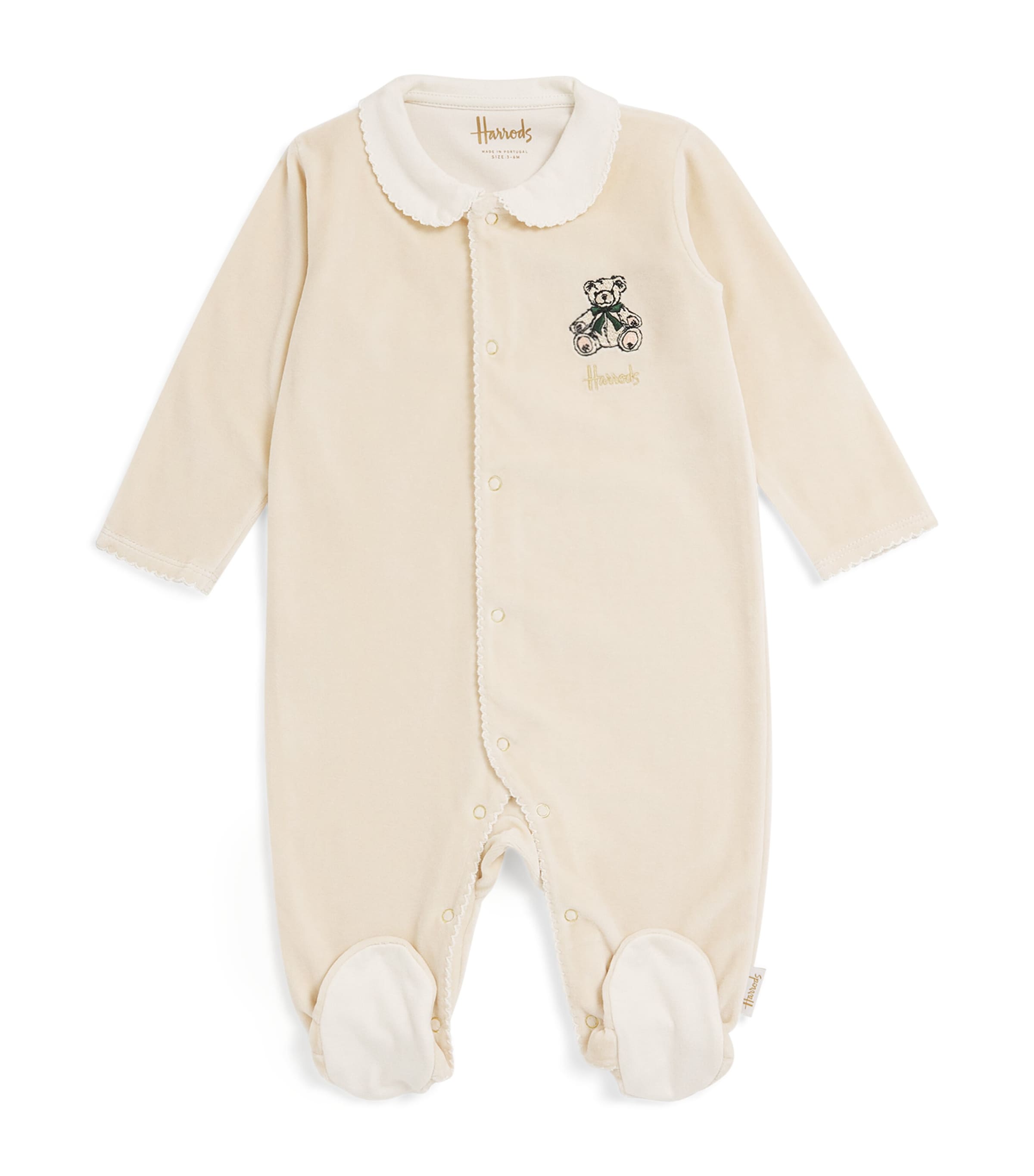 Harrods Velour Henry Bear All-in-one In Neutral