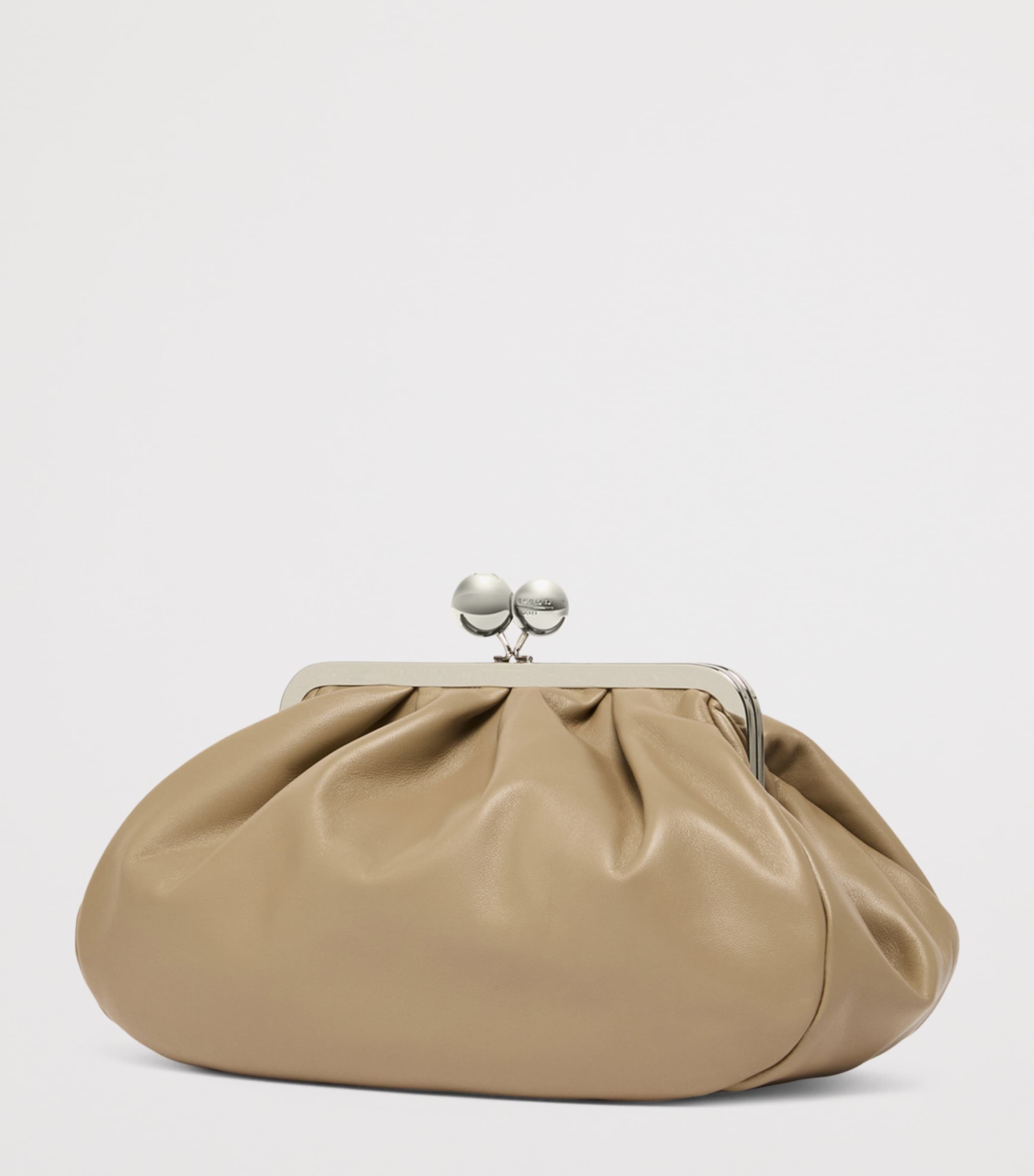 Weekend Max Mara Medium Leather Pasticcino Clutch Bag Turtledove Image 4