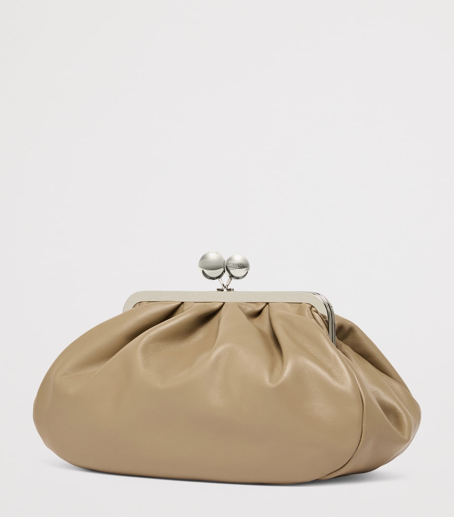 Weekend Max Mara Medium Leather Pasticcino Clutch Bag Turtledove Image 4