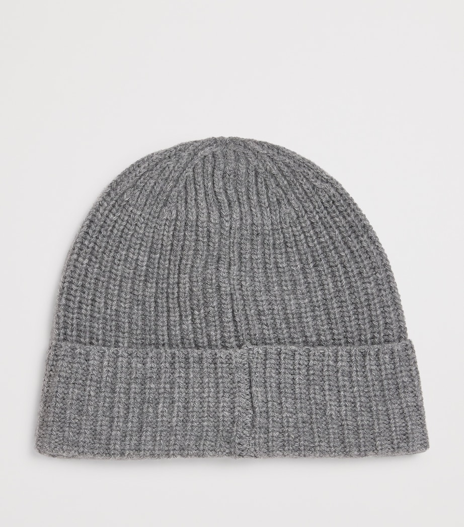 Virgin Wool Ribbed Beanie V0M6B Image 2