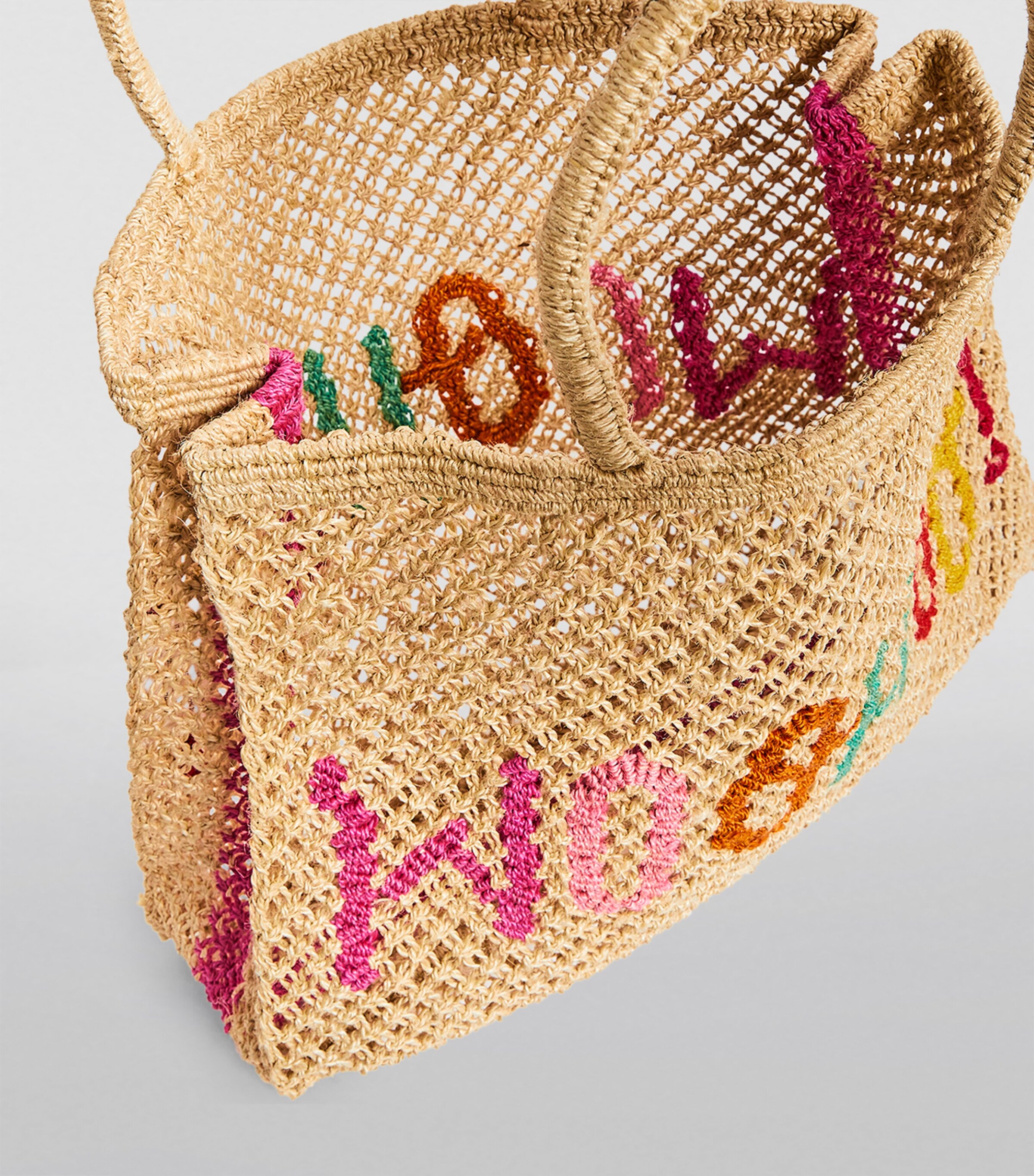 the Jacksons Neutral Large Woven Woohoo! Tote Bag | Harrods CN